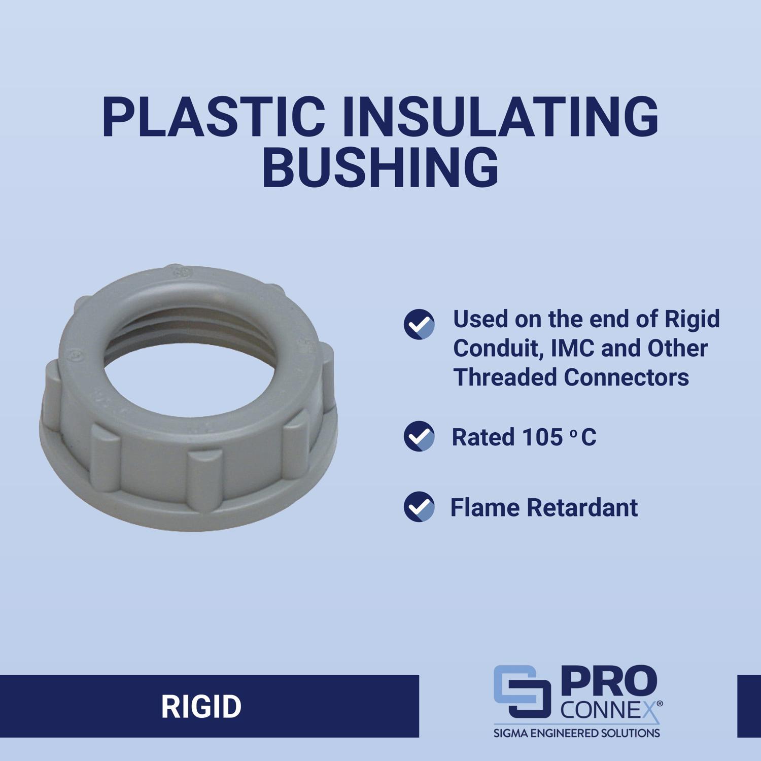 Sigma Engineered Solutions ProConnex 1/2 in. Plastic Insulating Bushing 2 pk
