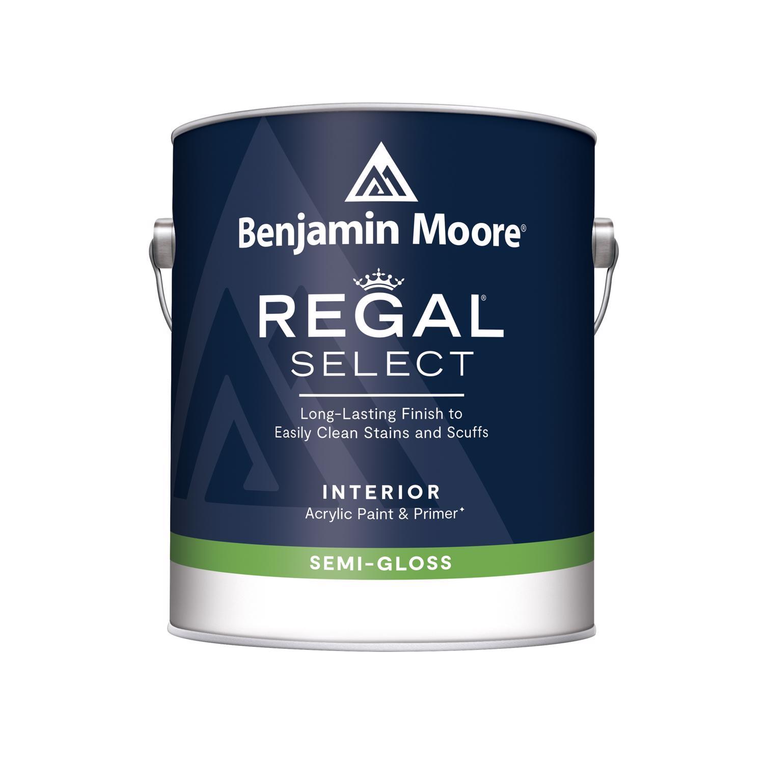 Benjamin Moore Regal Select Semi-Gloss White Paint And Primer Interior 1 Gallon