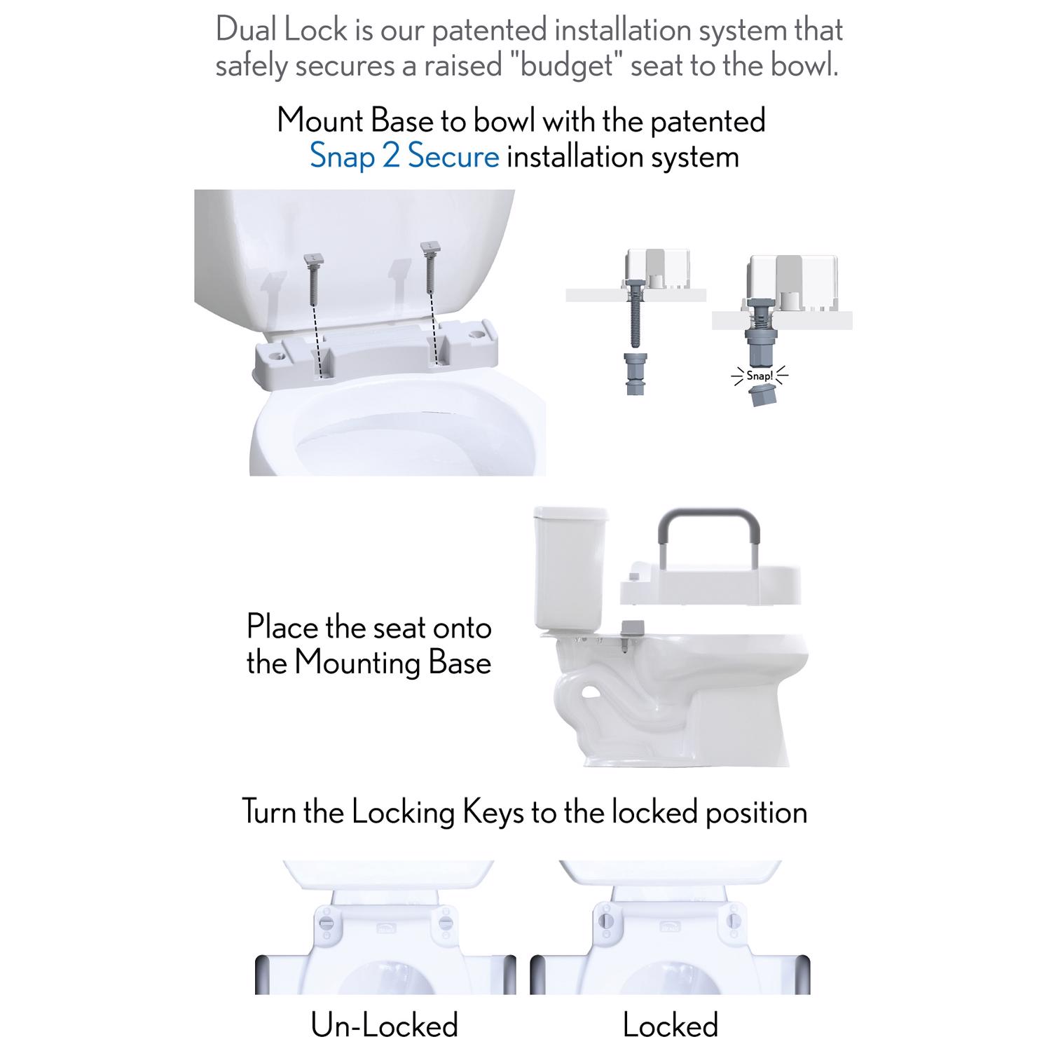 Bemis Clean Shield Elongated/Round White Polypropylene Toilet Riser