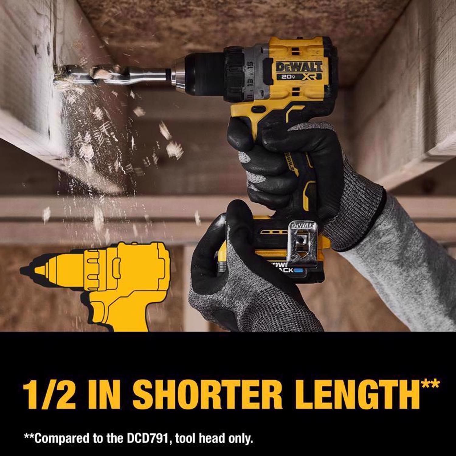 DeWalt 20V MAX XR POWERSTACK 1/2 in. Brushless Cordless Drill/Driver Kit (Battery & Charger)