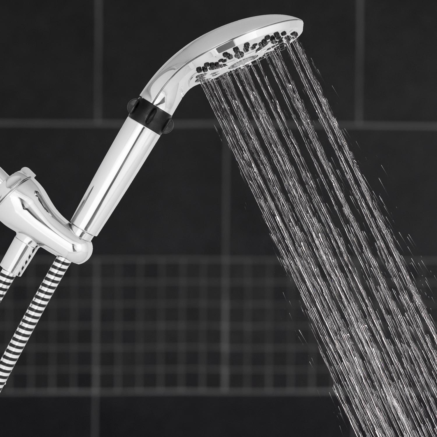 Waterpik PowerSpray Plus Chrome 5 settings Handheld Showerhead 1.8 gpm