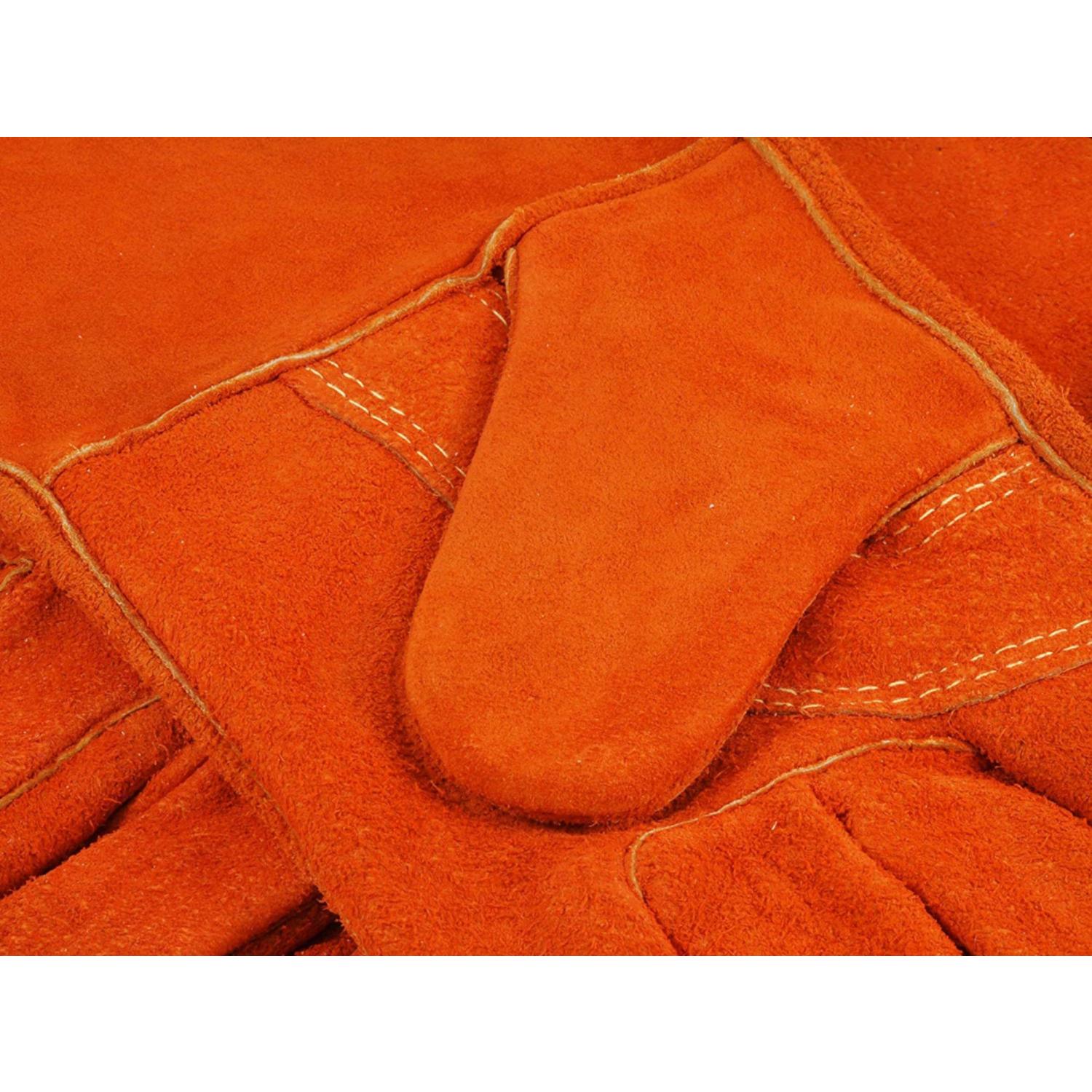Forney 14 in. Leather Medium-Duty Welding Gloves Orange L 1 pk