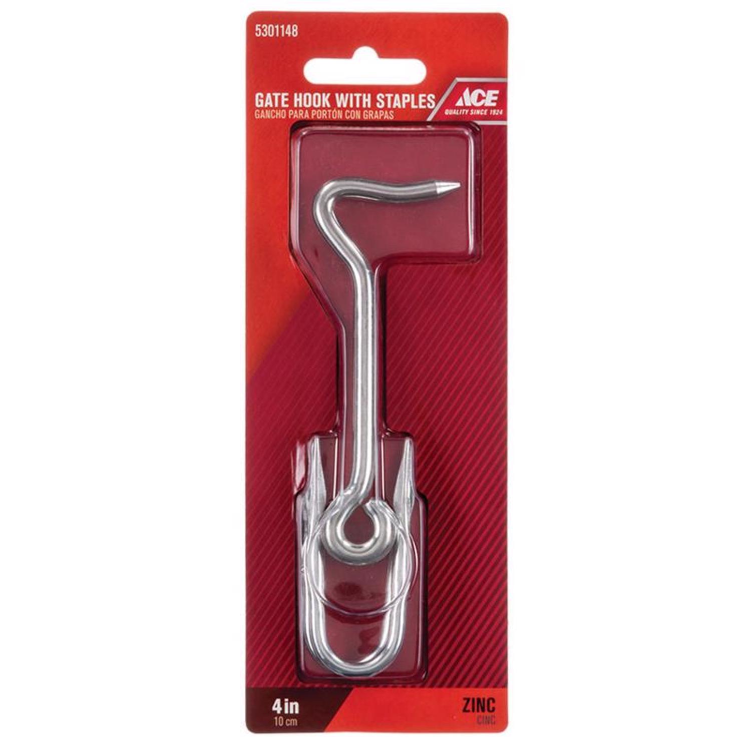 Ace 0.73 in. L Zinc Wire Staple Gate Hook 1 pk