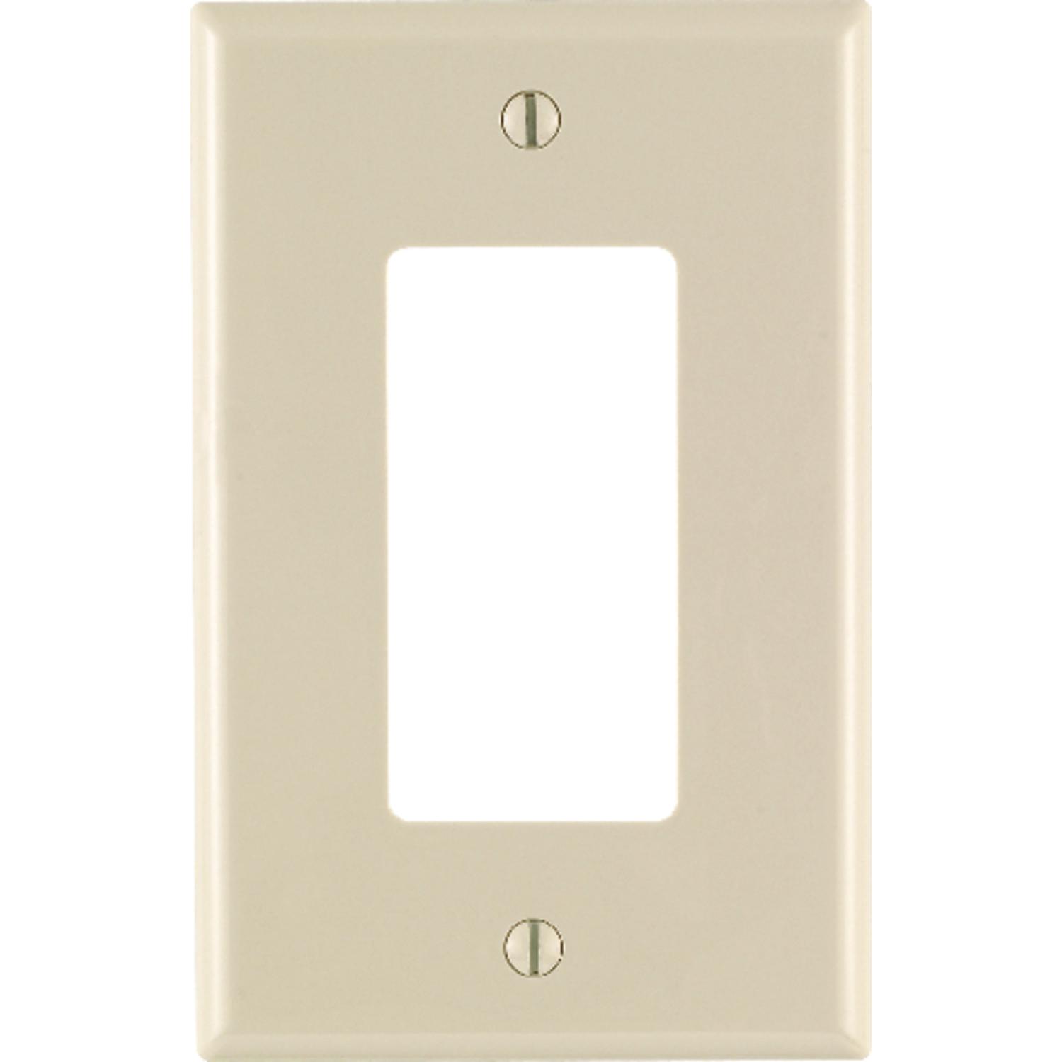 Leviton Light Almond 1 gang Nylon Decorator Wall Plate 1 pk