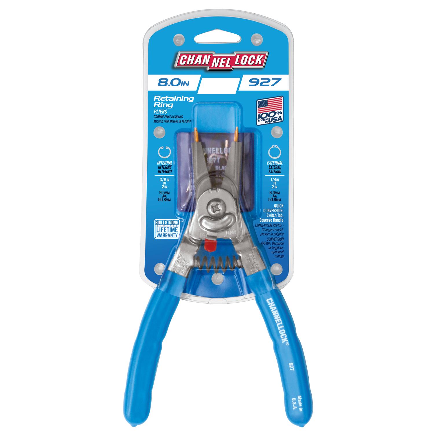 Channellock 8 in. Alloy Steel Retaining Ring Pliers