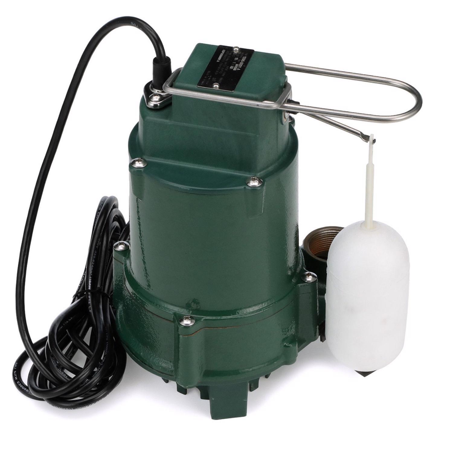 Zoeller 1/2 HP 4800 gph Cast Iron Vertical Float Switch AC Submersible Sump Pump