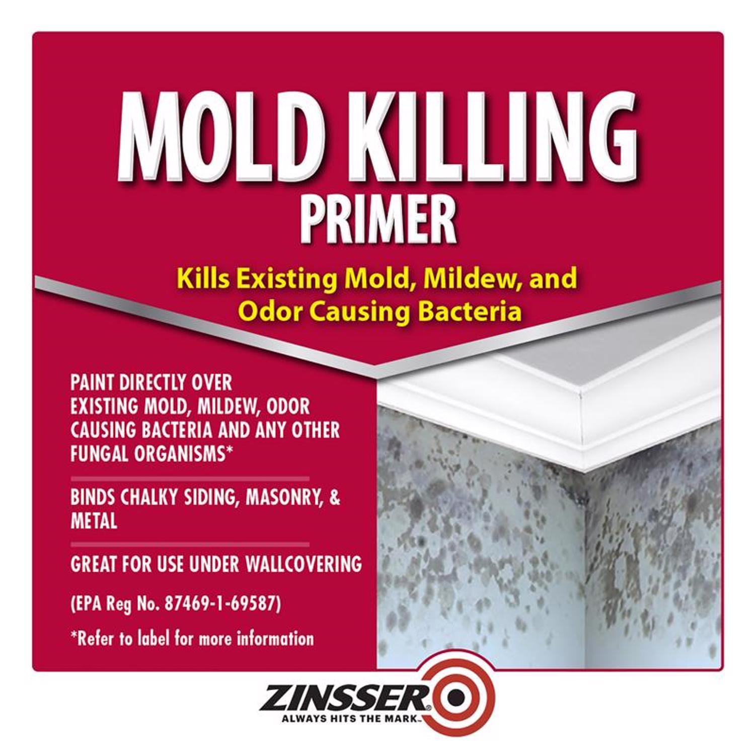 Zinsser White WaterBased Acrylic Mold Killing Primer 1 qt Stine Home