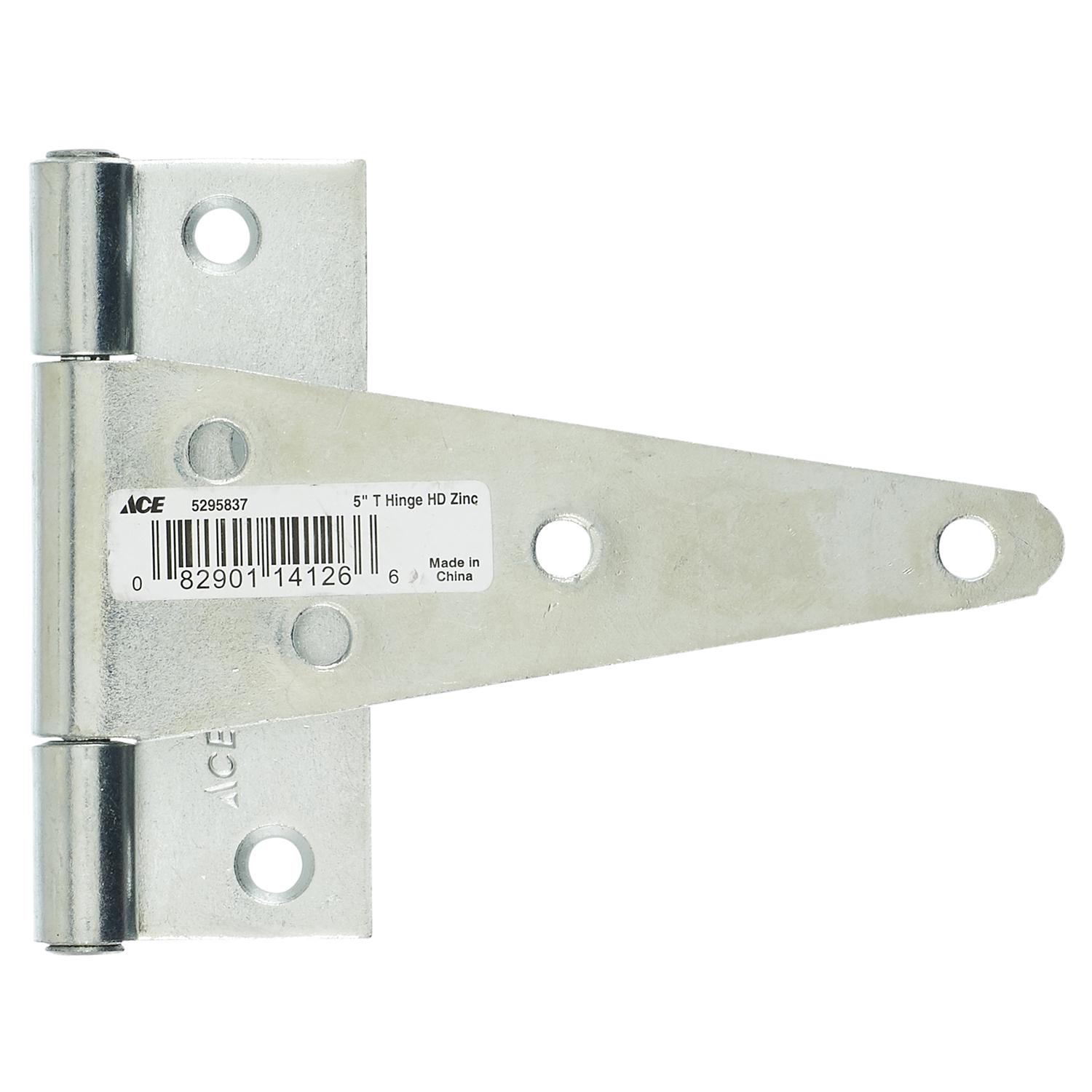 Ace 5 in. L Zinc-Plated Heavy Duty T Hinge 1 pk