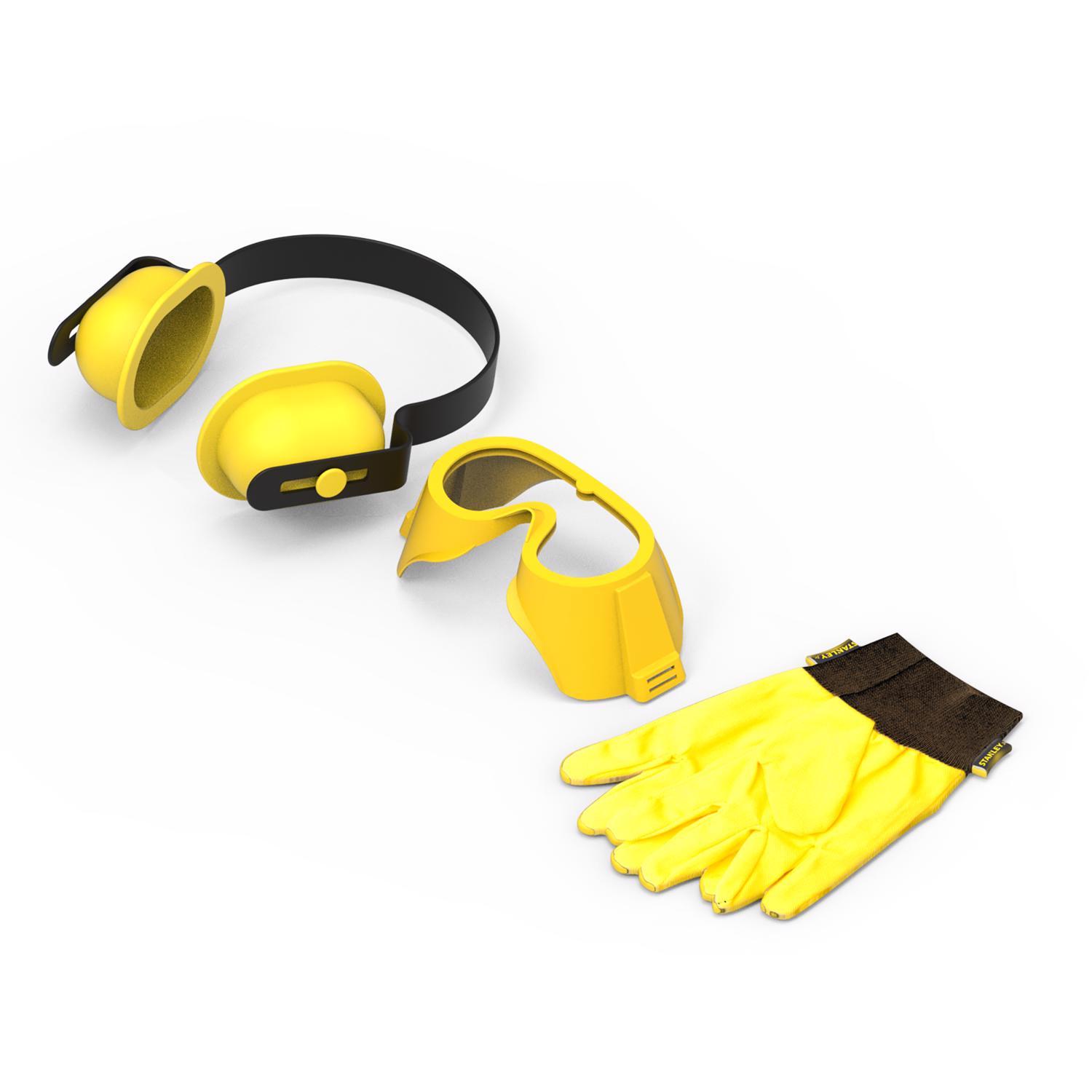 STANLEY Jr. Pretend Play Tool Set Black/Yellow 3 pc