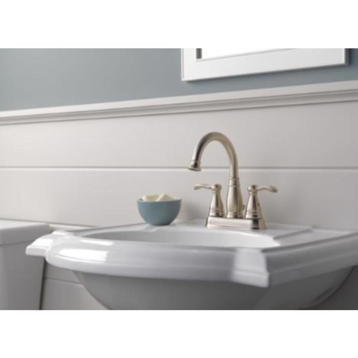 Delta Porter Brushed Nickel Bathroom Faucet 4 in.