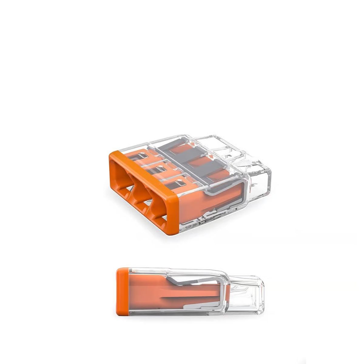 Wago 3 Port Push-In Wire Connector 100 Pack