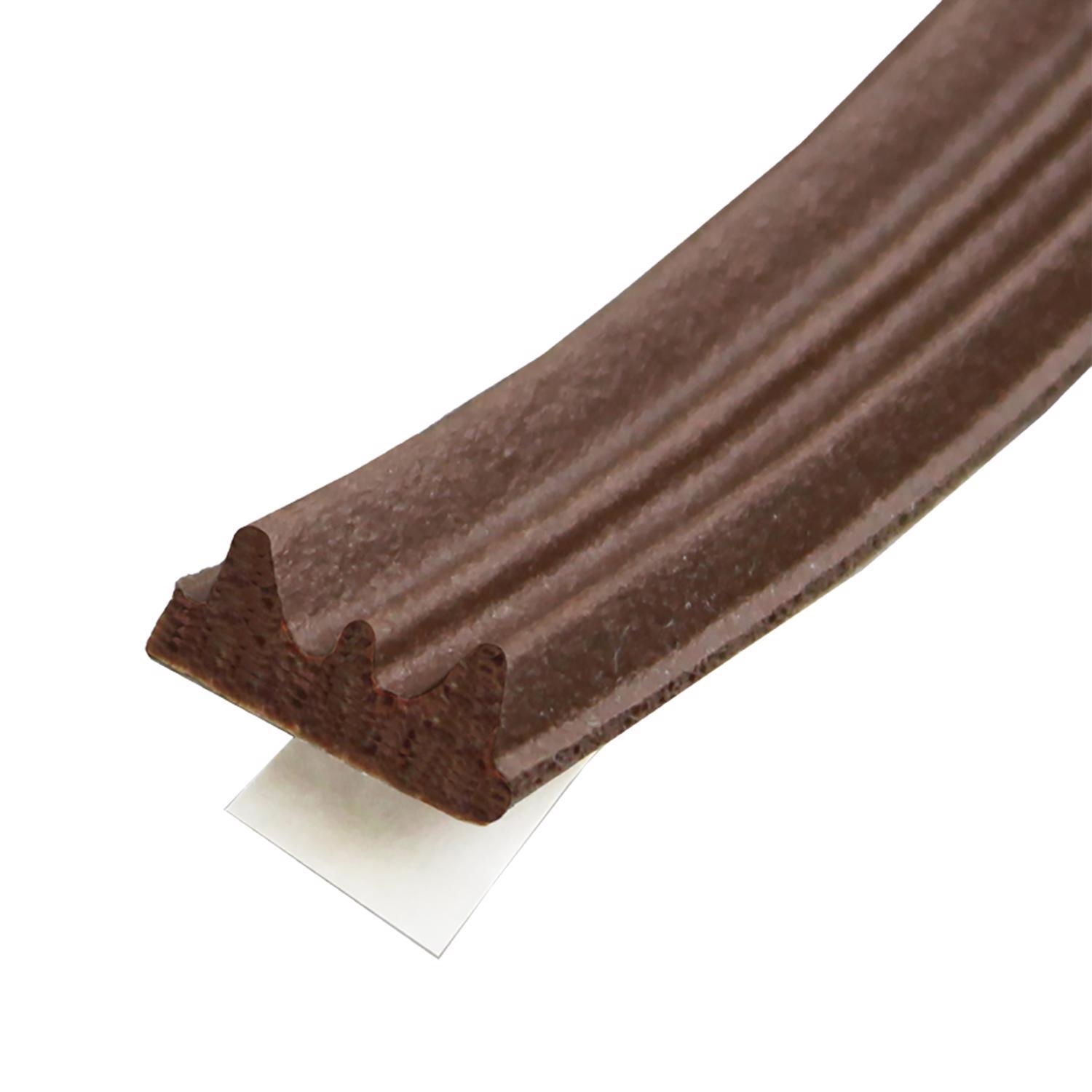 M-D Building Products Brown EPDM Rubber Foam Weather Stripping Tape For Doors and Windows 204 in. L