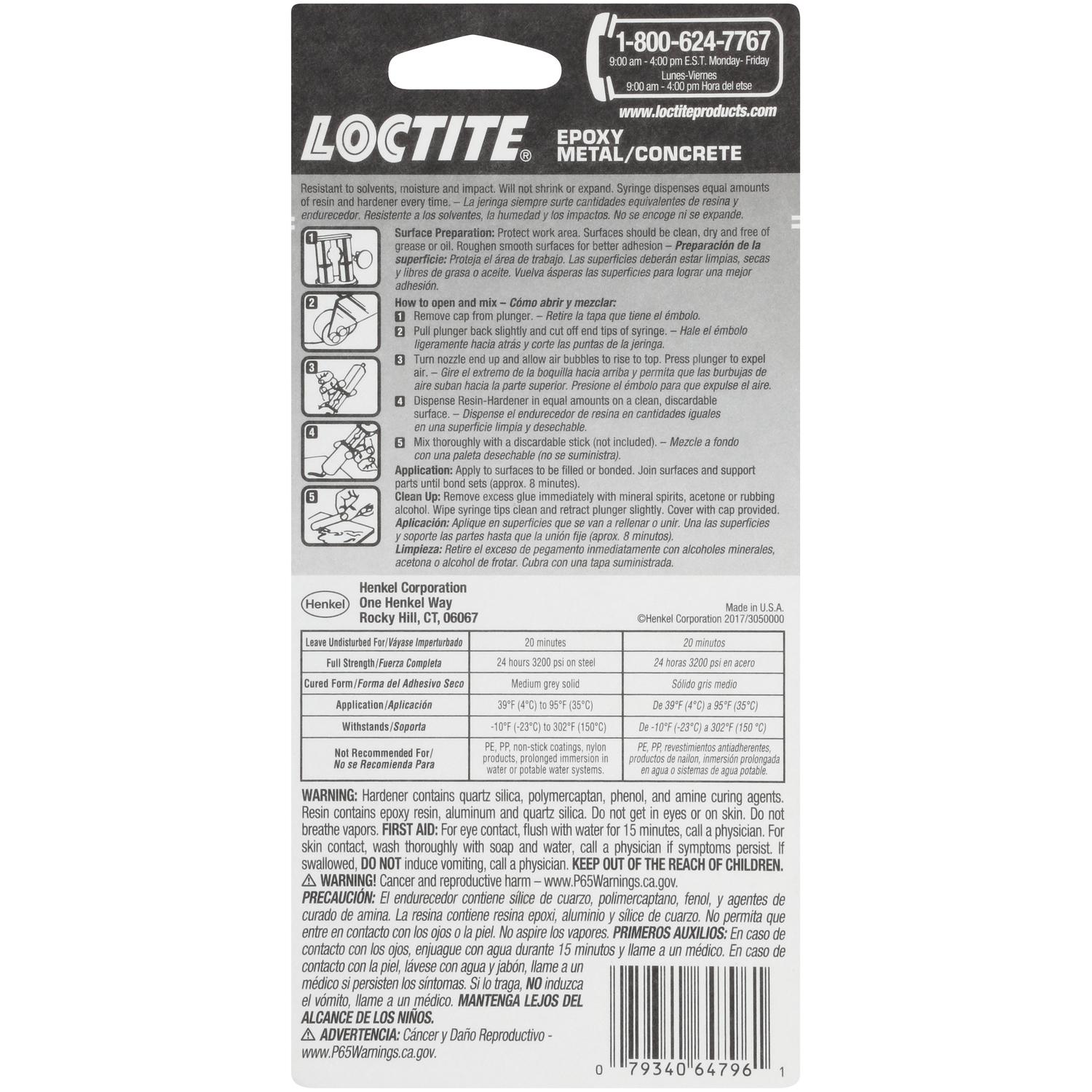 Loctite Metal/Concrete High Strength Epoxy Gray Epoxy 0.85 oz