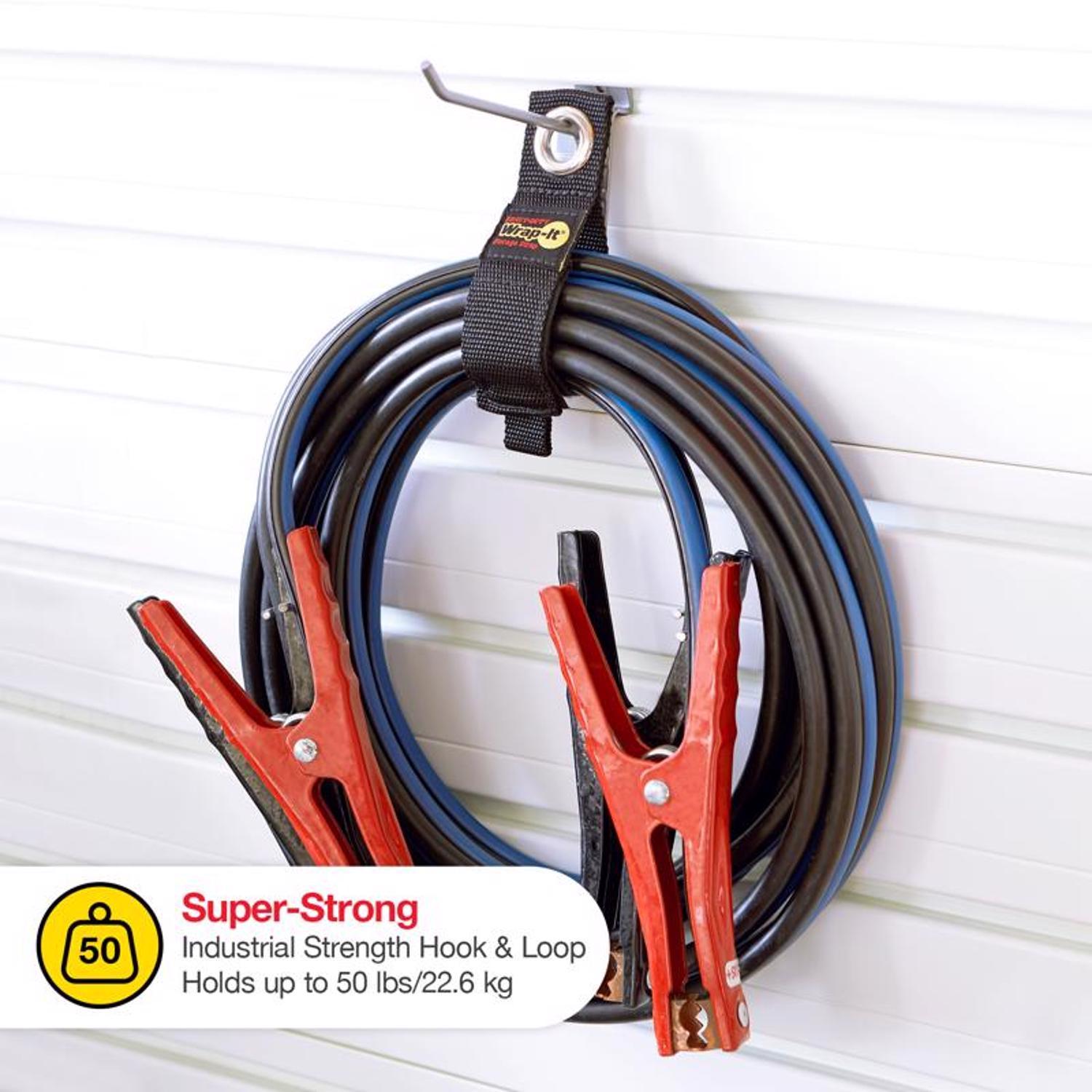 Wrap-It Heavy-Duty 1.5 in. W X 10 in. L Black Storage Straps 50 lb 3 pk
