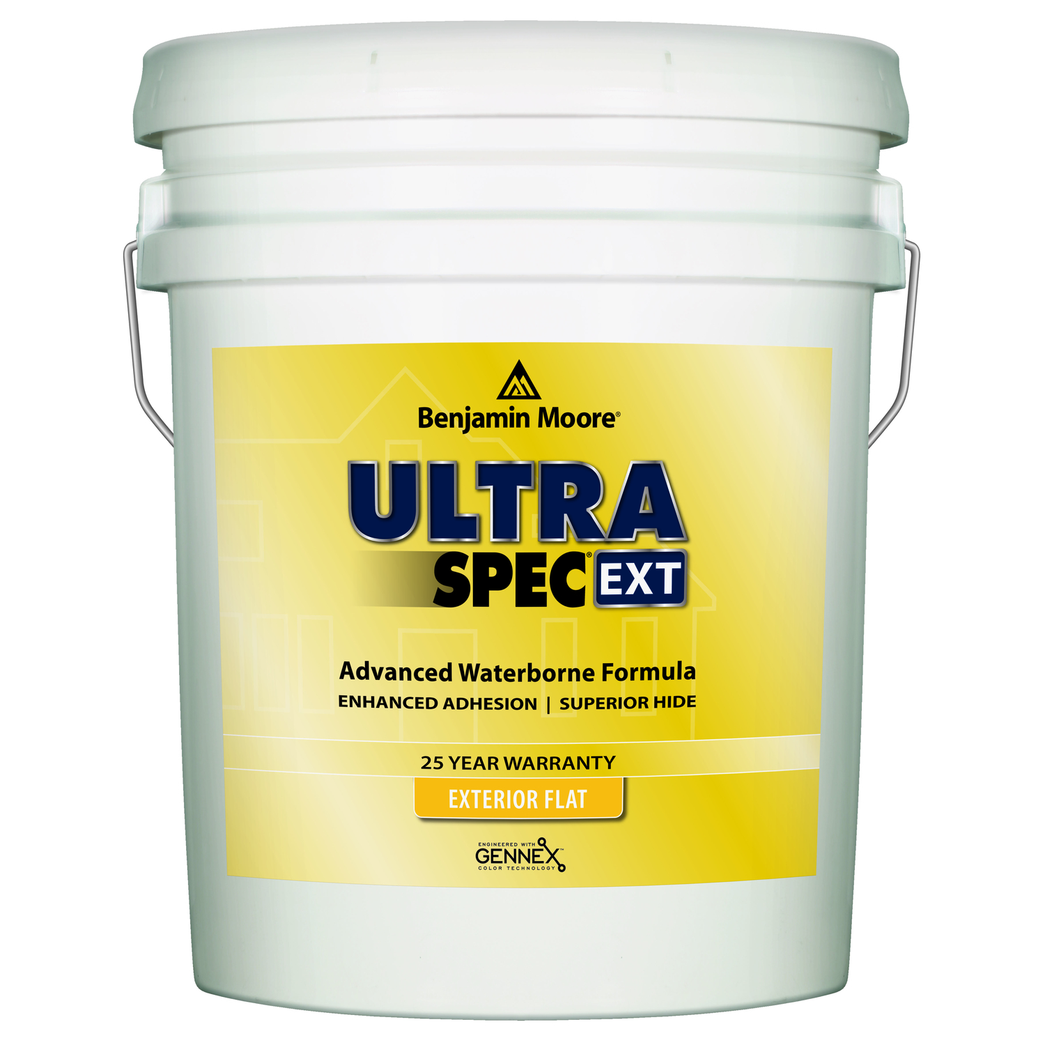 Benjamin Moore Ultra Spec Flat White Water-Based Exterior Paint and Primer Exterior 5 gal
