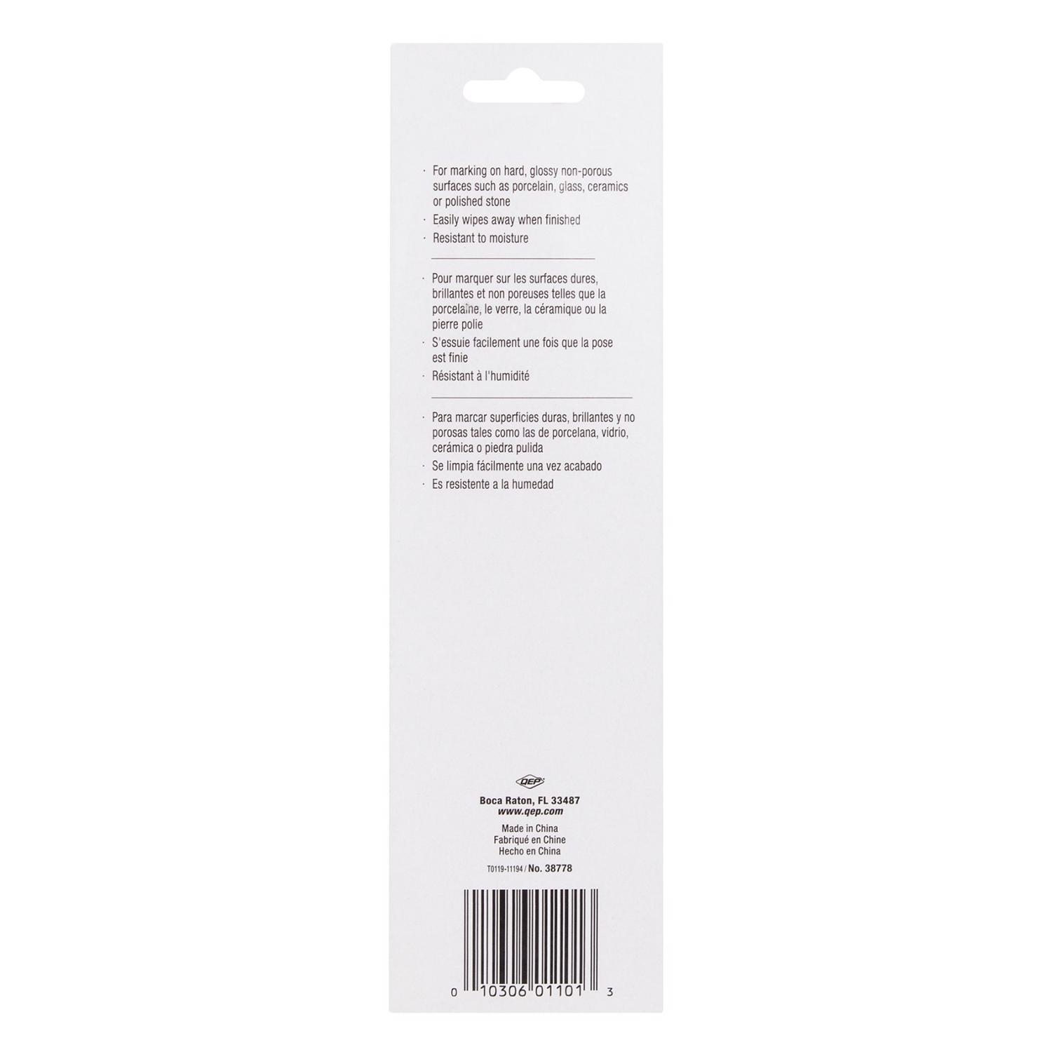 QEP.35 in. L China Marker Black/Red 2 pc