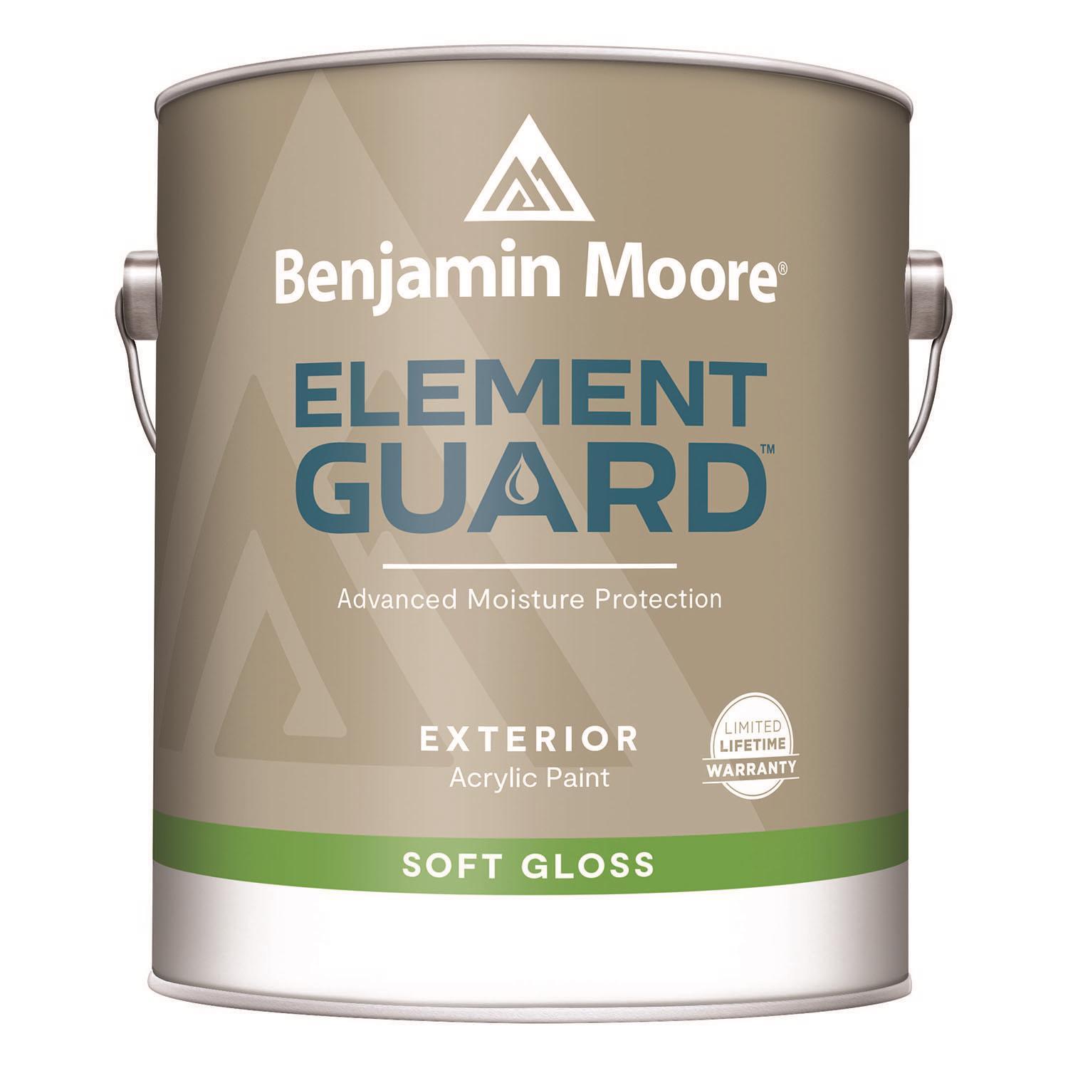 Benjamin Moore Element Guard Soft Gloss White Paint Exterior 1 gal