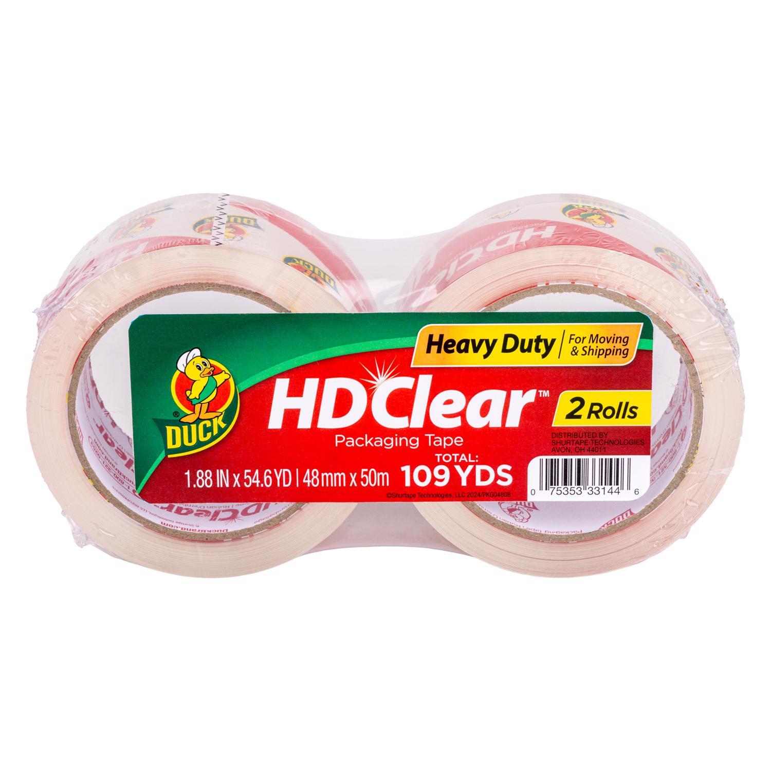 Duck HD Clear 1.88 in. W X 54.6 yd L Heavy Duty Packaging Tape 2 pk