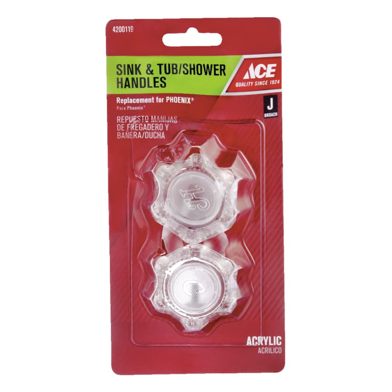 Ace For Phoenix Clear Bathroom, Tub and Shower Faucet Handles