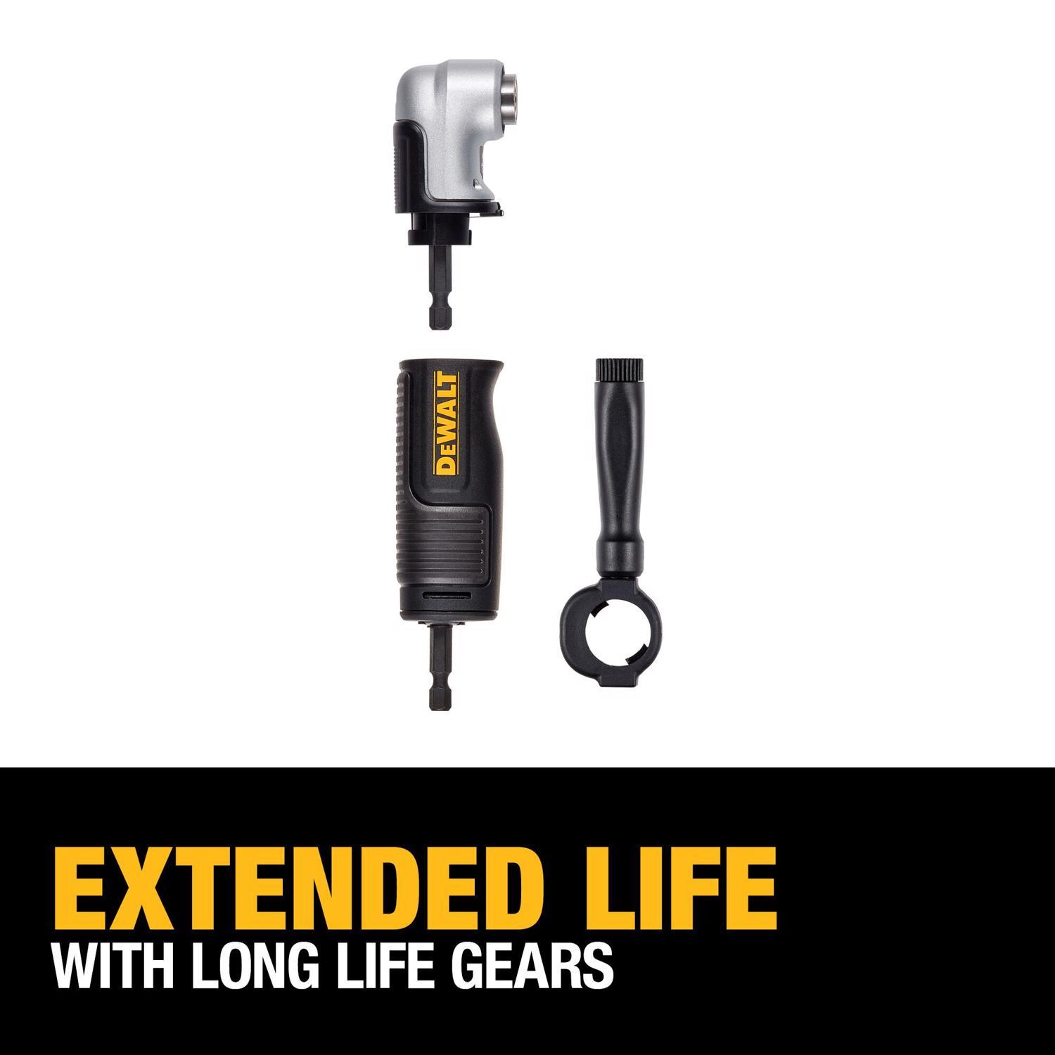 DeWalt Flextorq 6 in. Steel 2-in-1 Right Angle Attachment 1/4 in. Hex Shank 2 pc