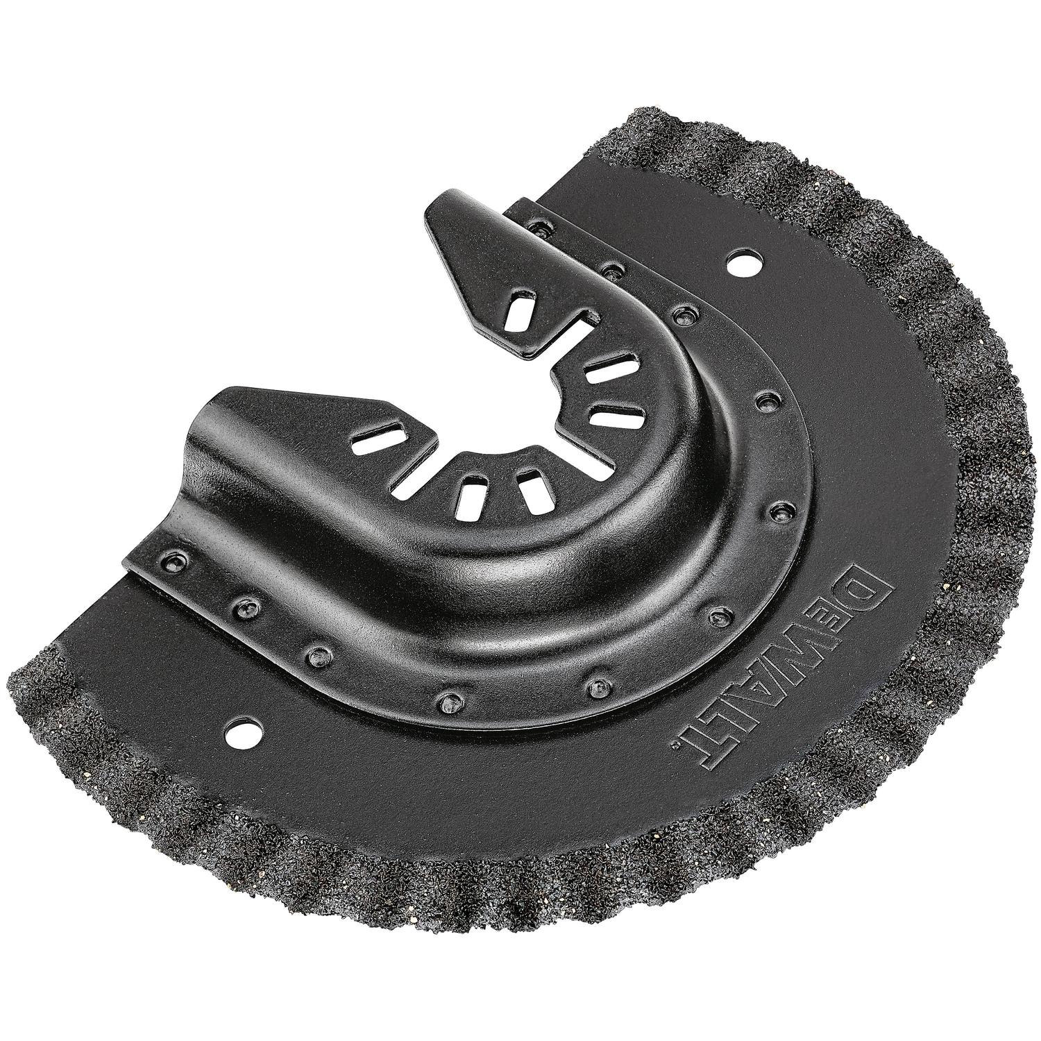 DEWALT Universal Fitment Carbide Grit Fast Cut Semi-Circle Oscillating Grout Removal Blade 1 pc