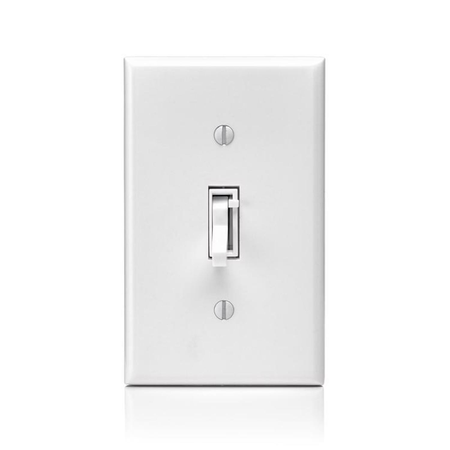 Leviton White 600 W Toggle Dimmer Switch 1 pk
