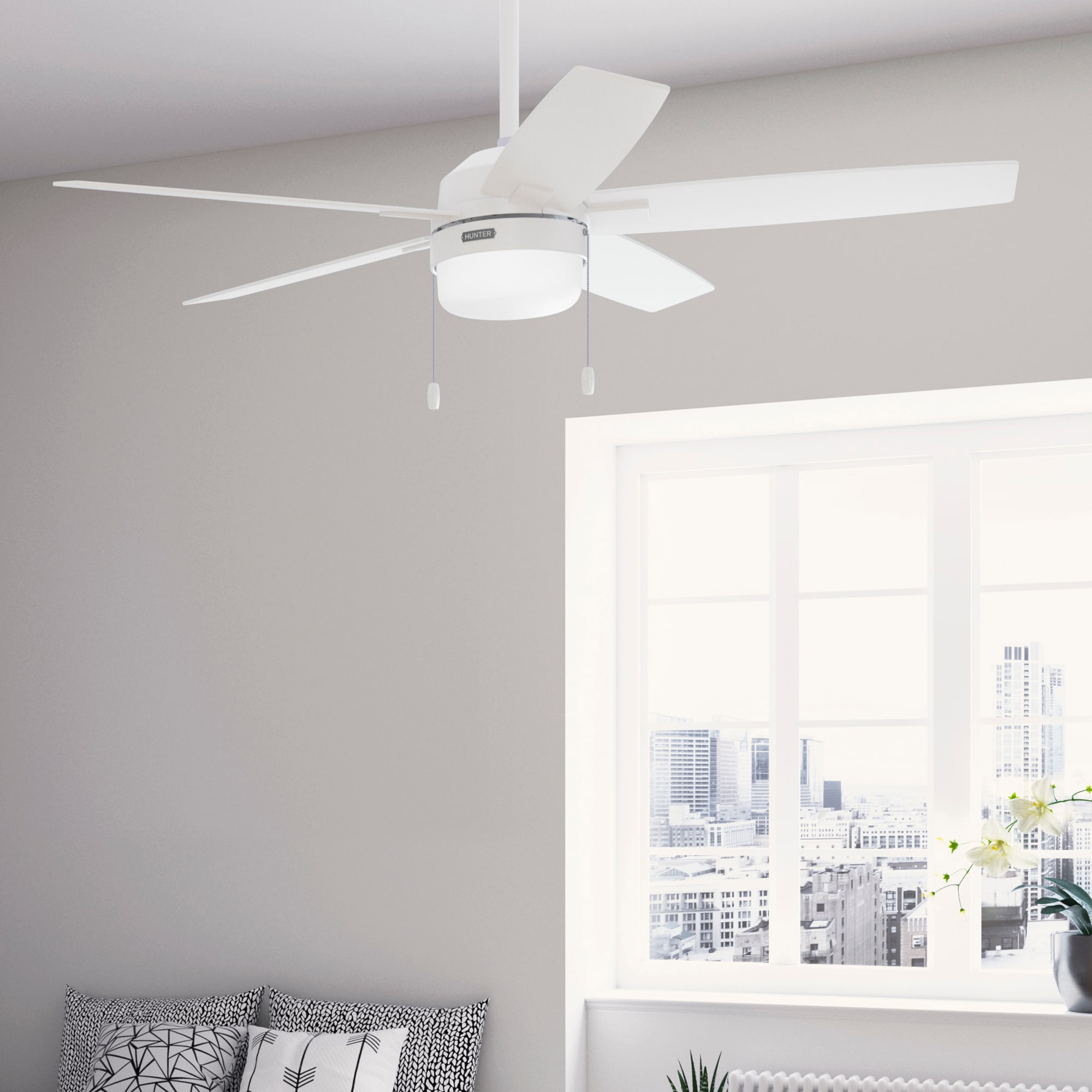 Hunter Anisten 52 in. White LED Indoor Ceiling Fan