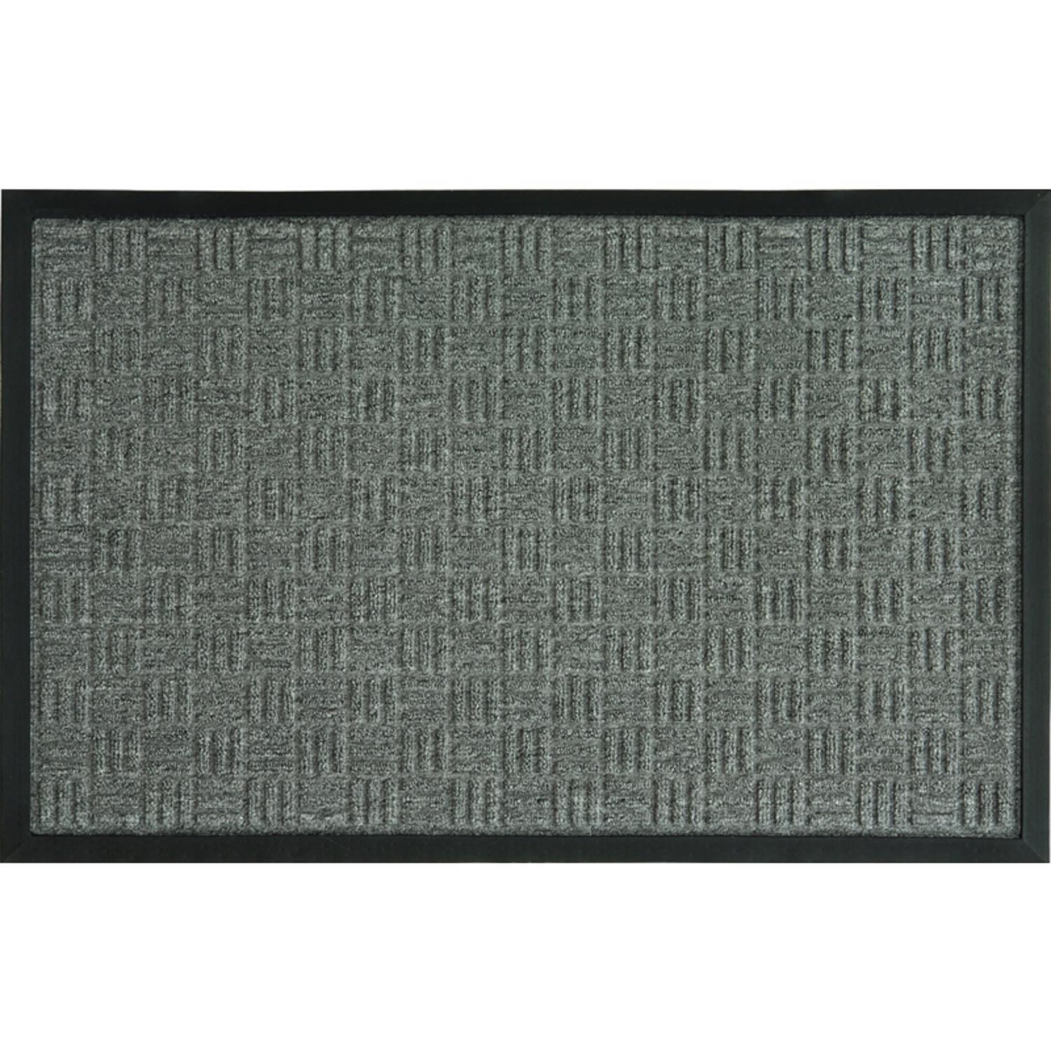 Sports Licensing Solutions 18 in. W X 30 in. L Gray Parquet Rubber Door Mat