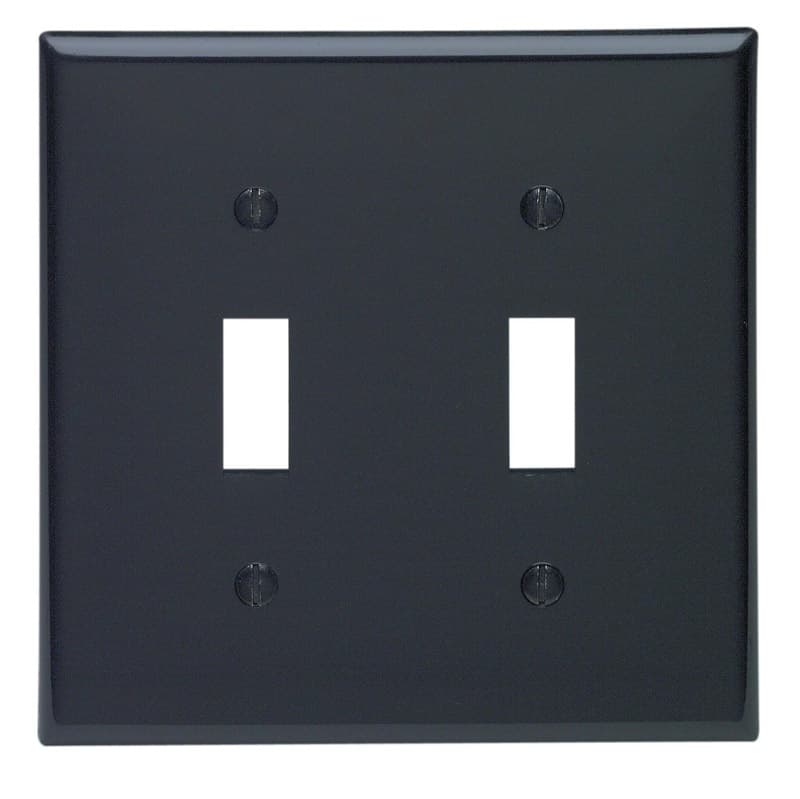 Leviton Black 2 gang Nylon Toggle Wall Plate 1 pk
