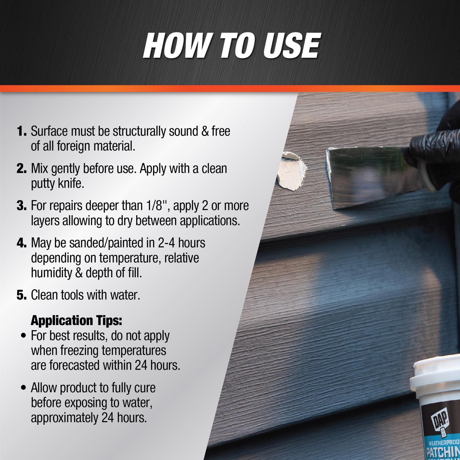 DAP Patching Compound Ready to Use White Exterior Filler 16 oz