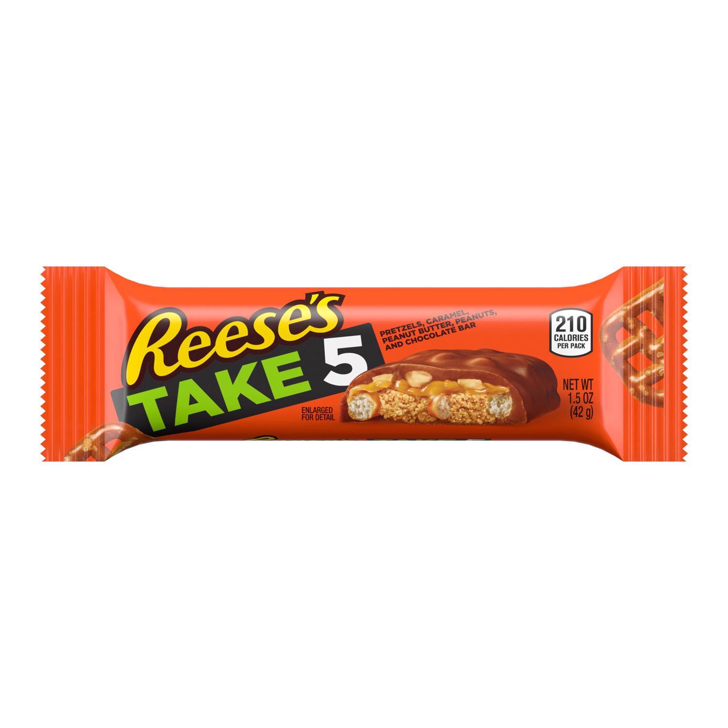 Reese's Take 5 Pretzels, Caramel, Peanuts, Peanut Butter and Chocolate Candy Bar 1.5 oz