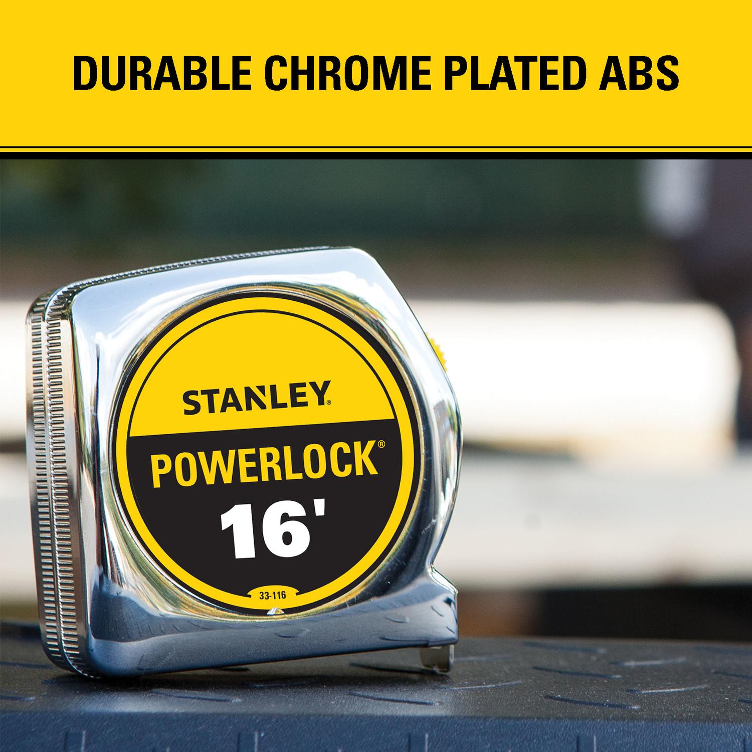 Stanley PowerLock 16 ft. L X 0.75 in. W Tape Measure 1 pk