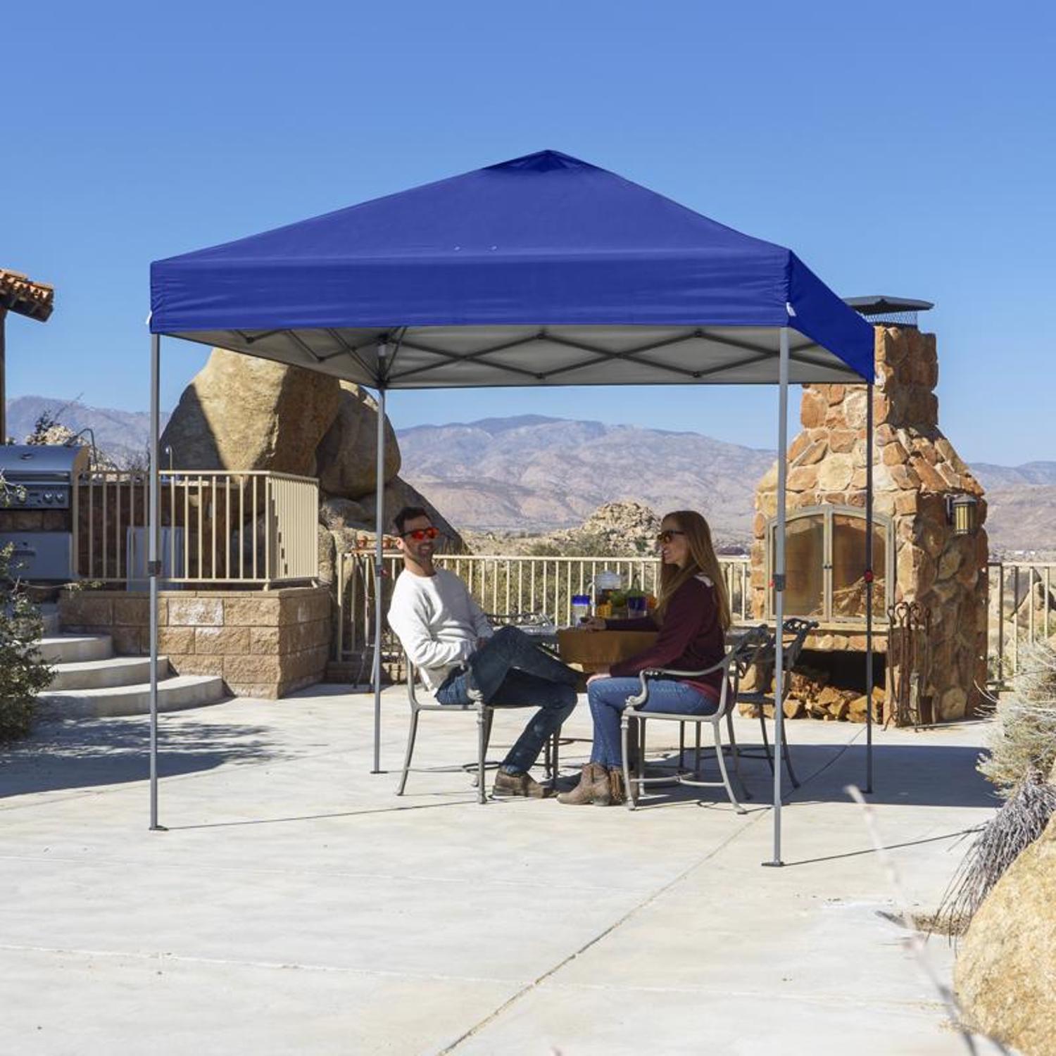 Crown Shade One Touch 150D Polyester Regal 100 Canopy 9.1 ft. H X 10 ft. W X 10 ft. L