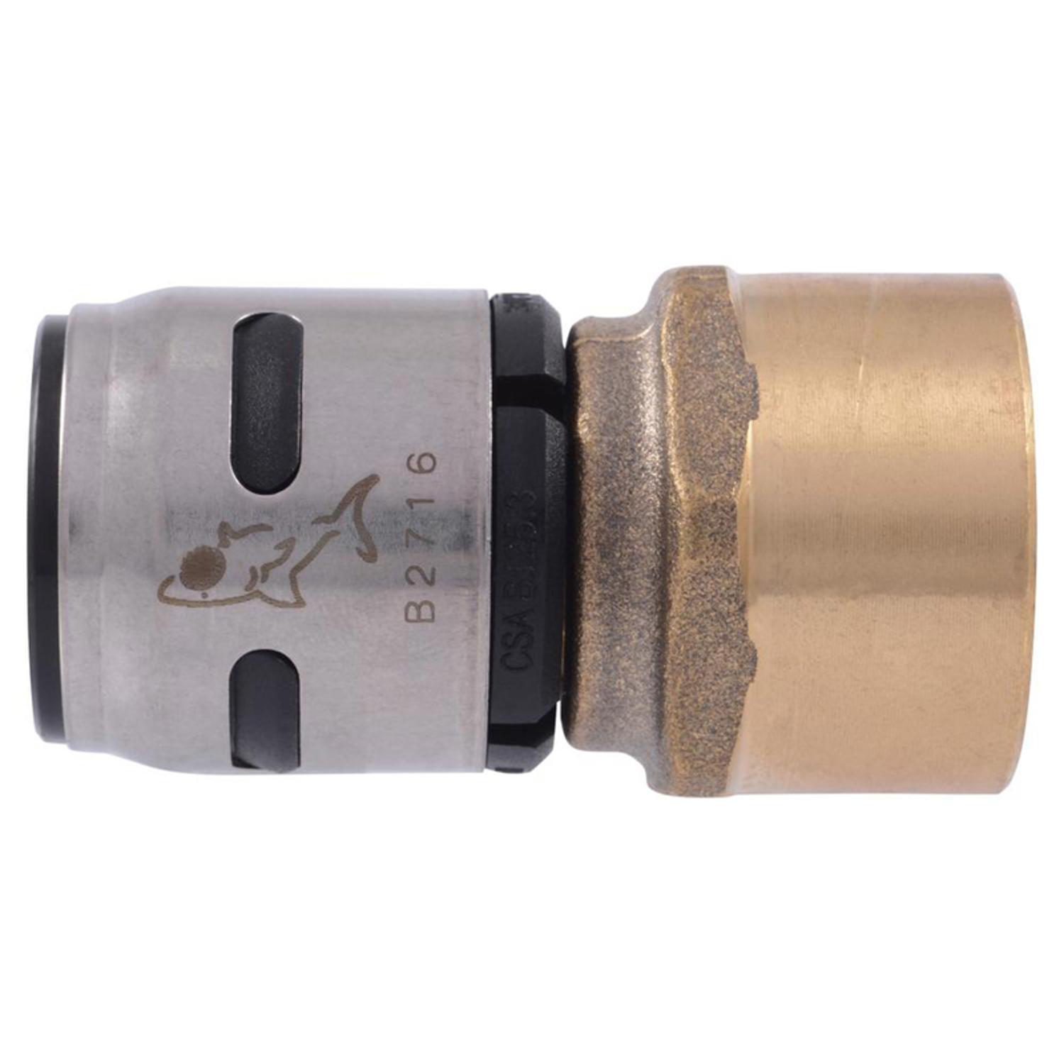 SharkBite EvoPEX 3/4 in. FPT X 3/4 in. D Push Brass/Plastic Female Connector