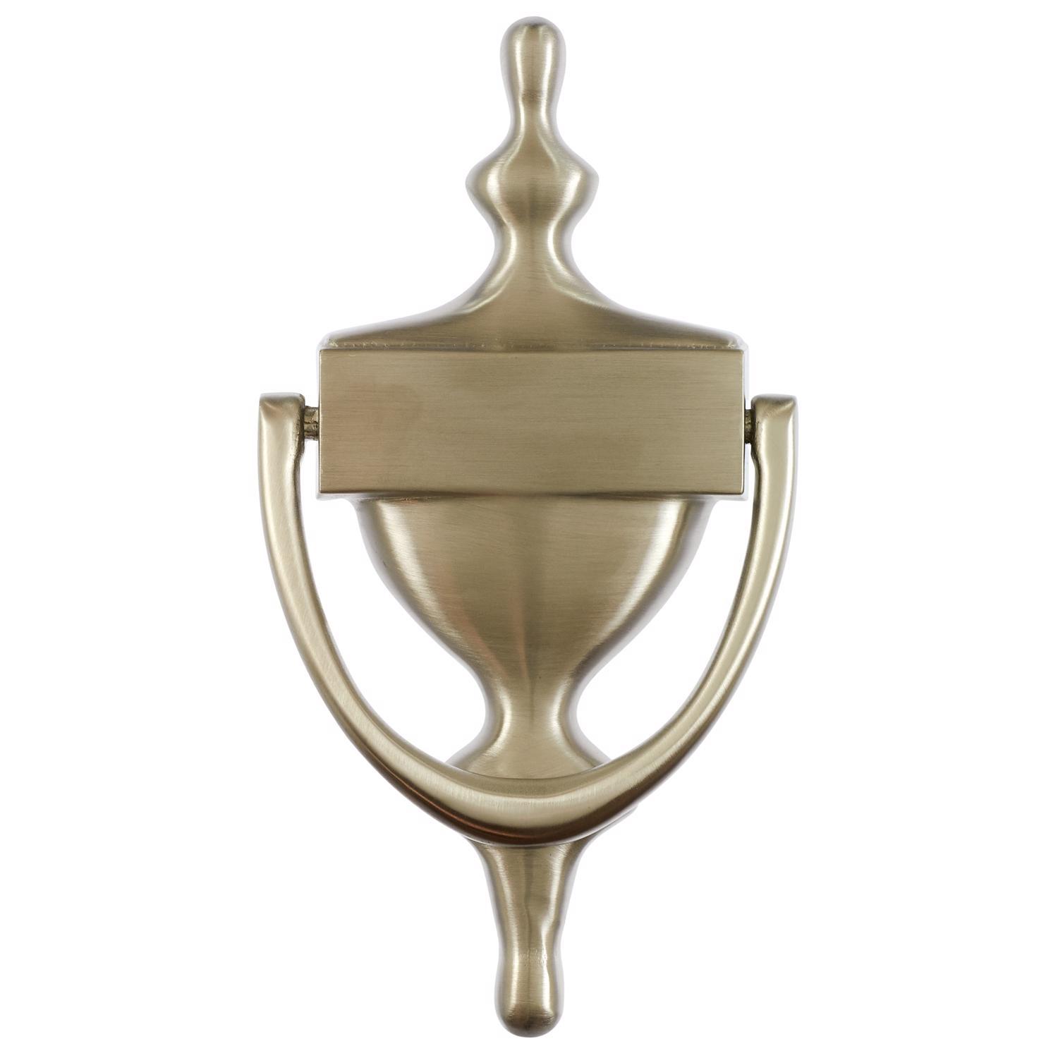 Ace 7 in. L Satin Nickel Brass Door Knocker