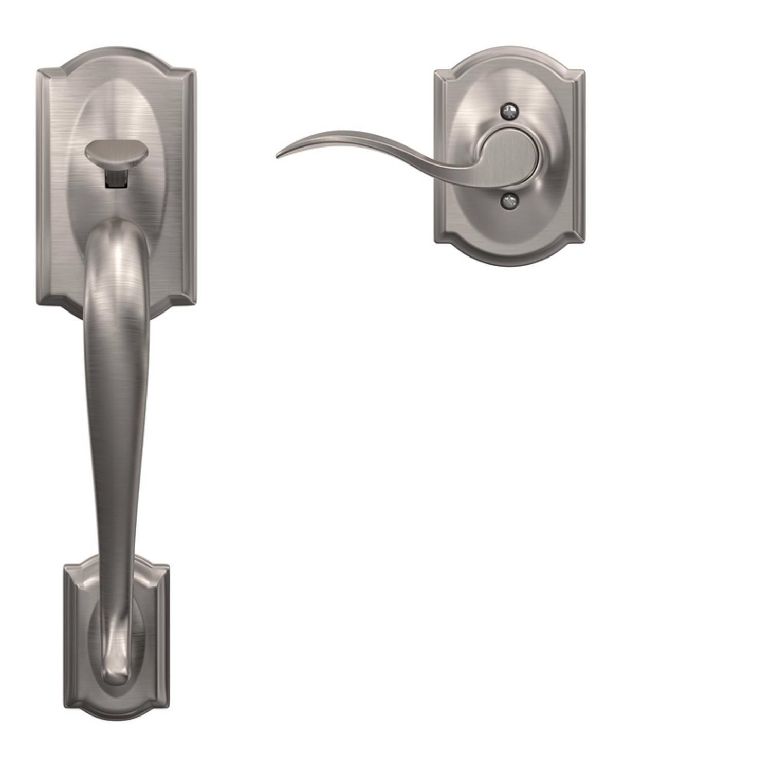 Schlage Camelot Satin Nickel Handleset