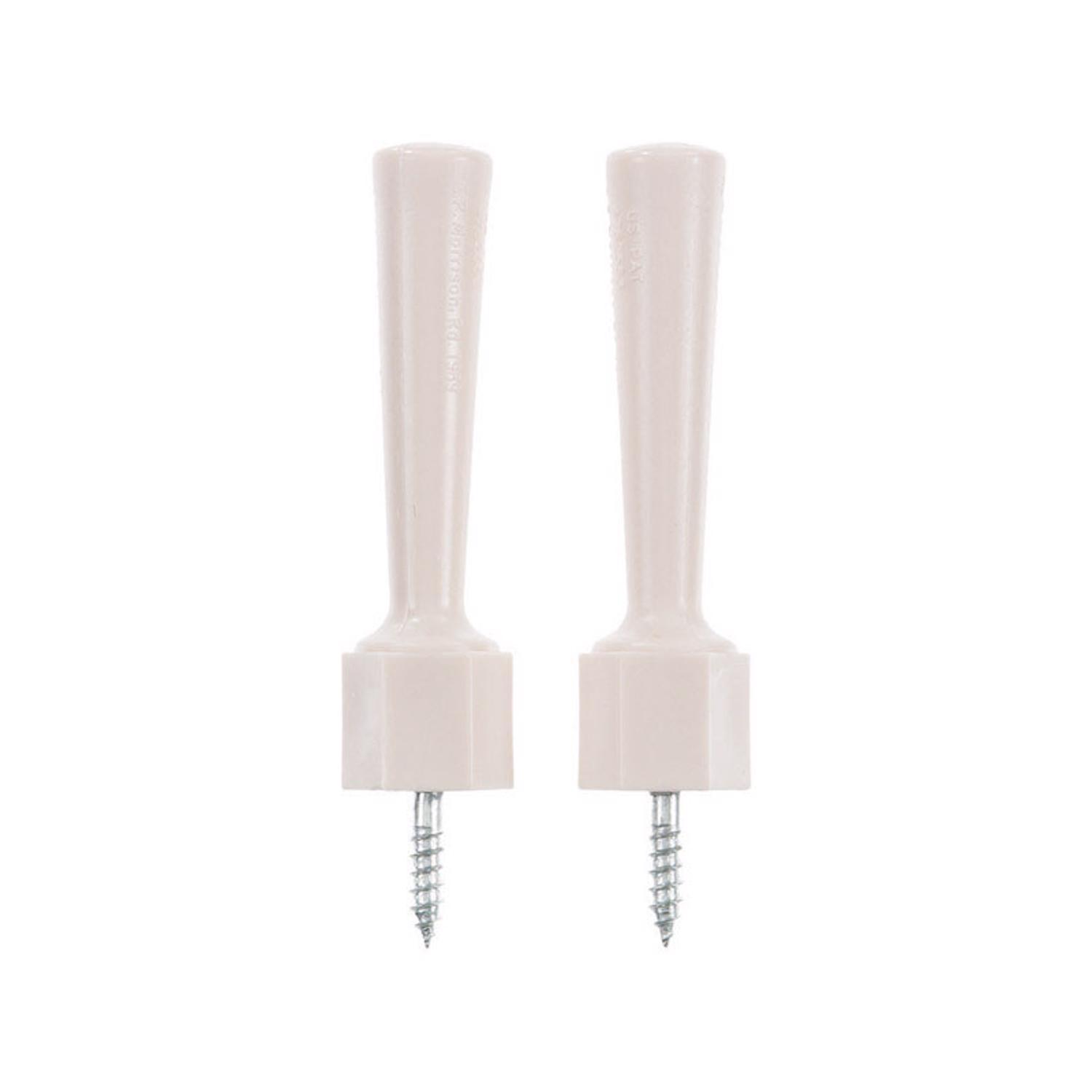 Ace 3-1/4 in. W Plastic Almond Flexible Door Stop Mounts to door and wall 0 in.