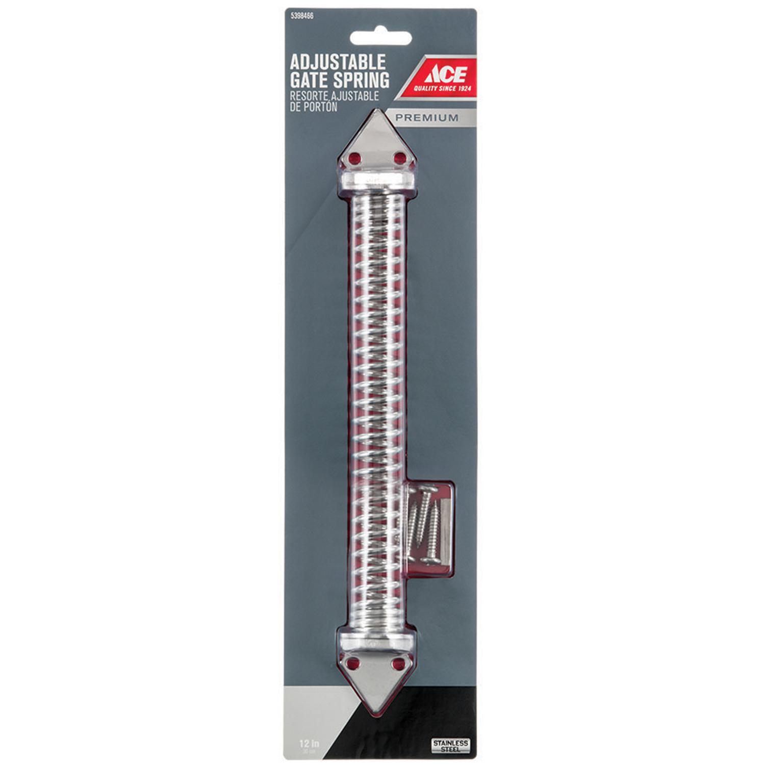 Ace 12 in. D X 1.57 in. L Stainless Steel Gate Spring