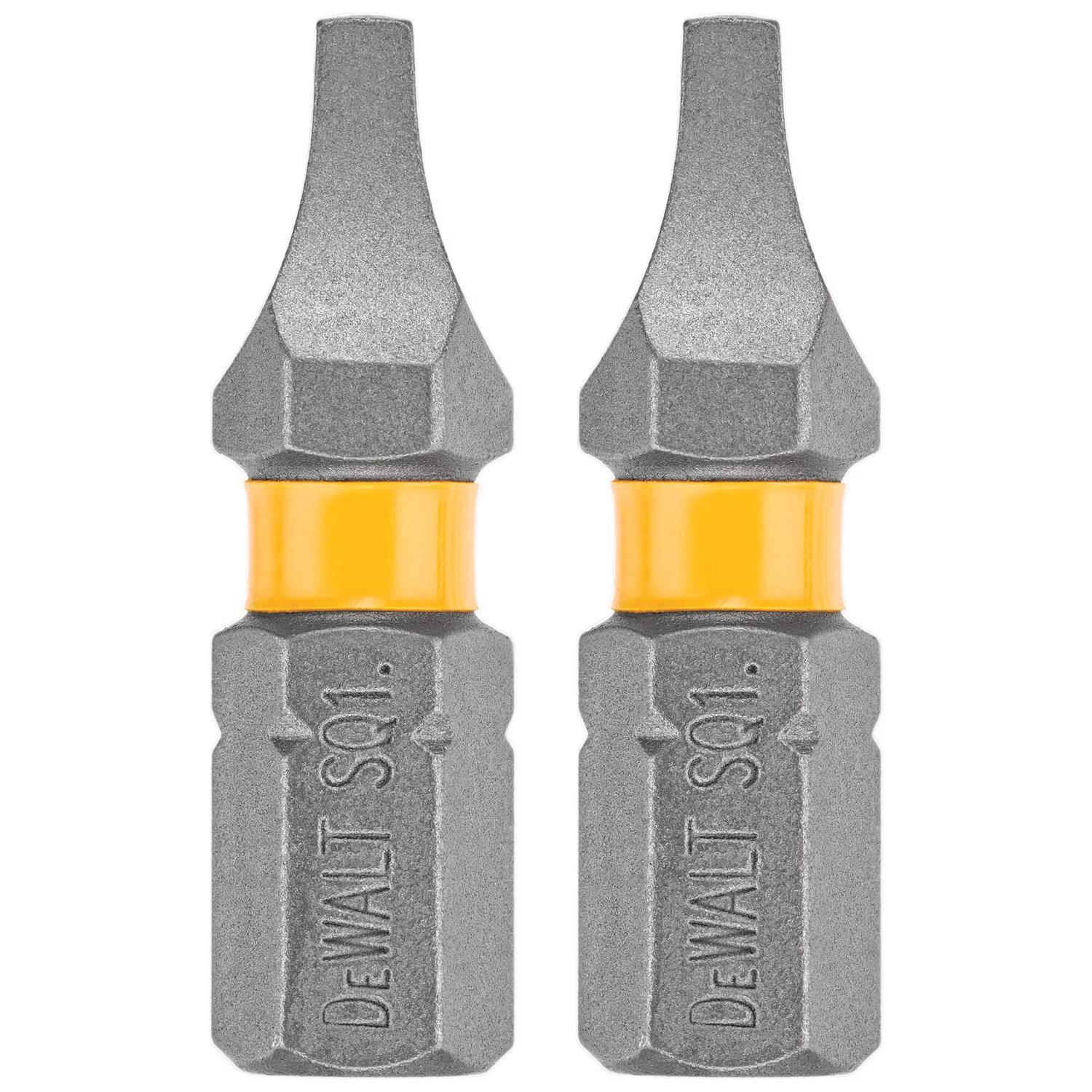 DeWalt Max Fit Square #1 X 1 in. L Screwdriver Bit Set Steel 2 pk