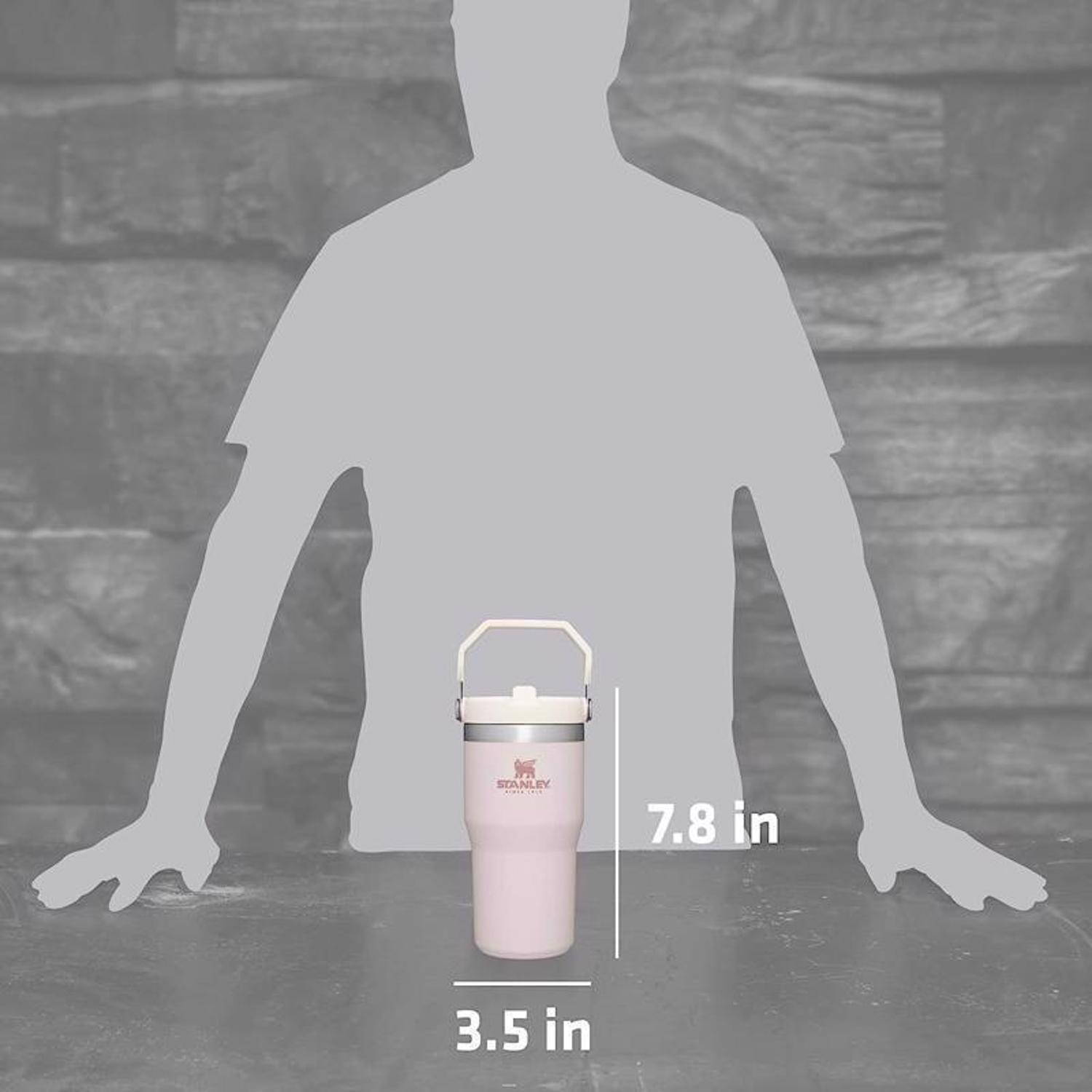 Stanley The IceFlow 20 oz Rose Quartz BPA Free Double-wall Vacuum Insulated Straw Tumbler