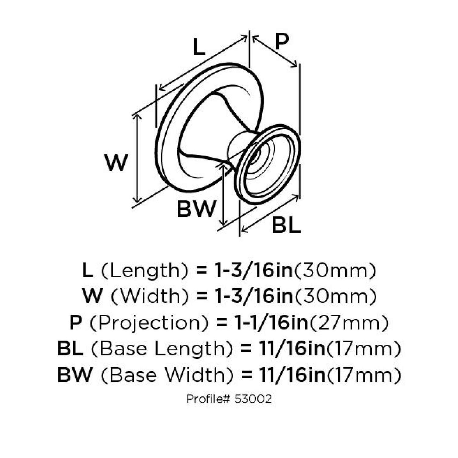 Amerock Allison Round Cabinet Knob 1-3/16 in. D 1-1/16 in. Oil Rubbed Bronze 1 pk