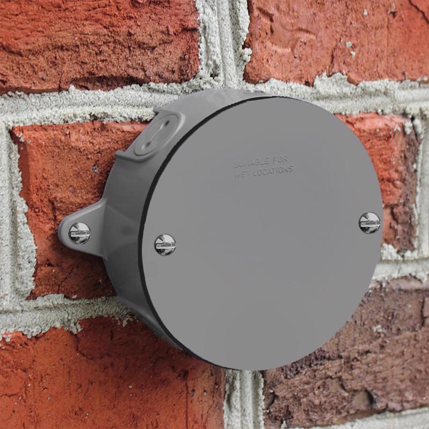 Sigma Engineered Solutions Round Steel 4.13 in. H X 4.13 in. W Flat Box Cover