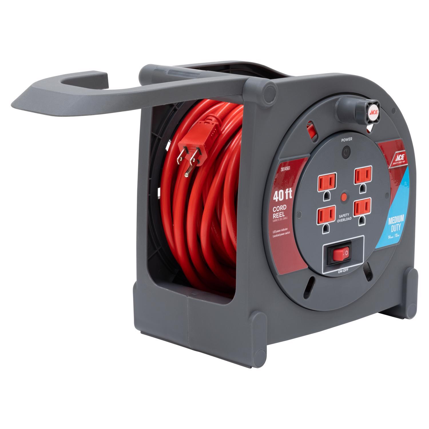 Ace 40 ft. L Plastic Cord Reel