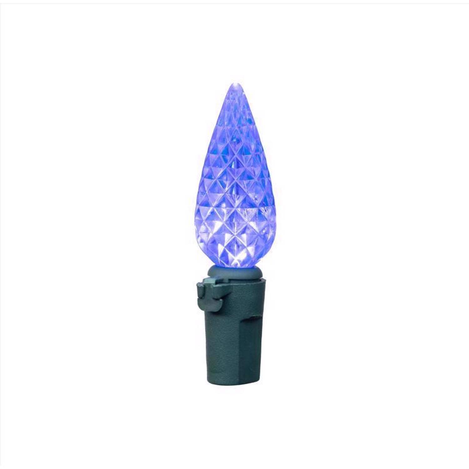 Celebrations Classic LED C6 Blue 100 ct String Christmas Lights 24.75 ft.