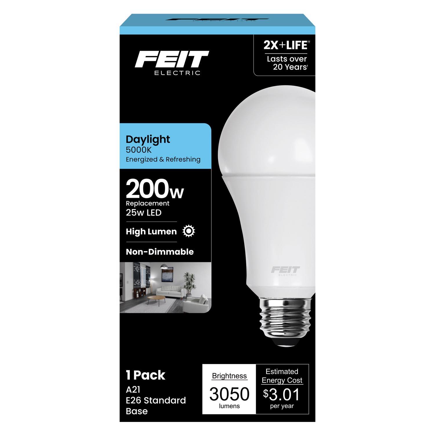 Feit A21 E26 (Medium) LED Bulb Daylight 200 Watt Equivalence 1 pk