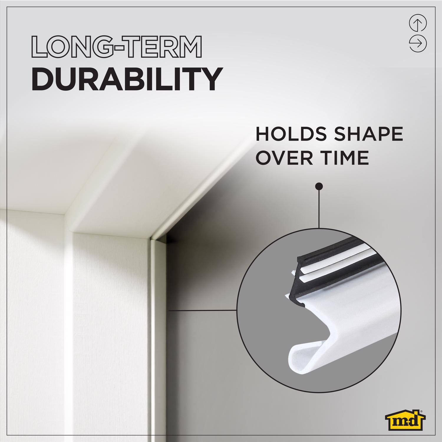 M-D Building Products PLATINUM White Rubber Kerf Molding For Doors 81 in. L X 0.63 in.