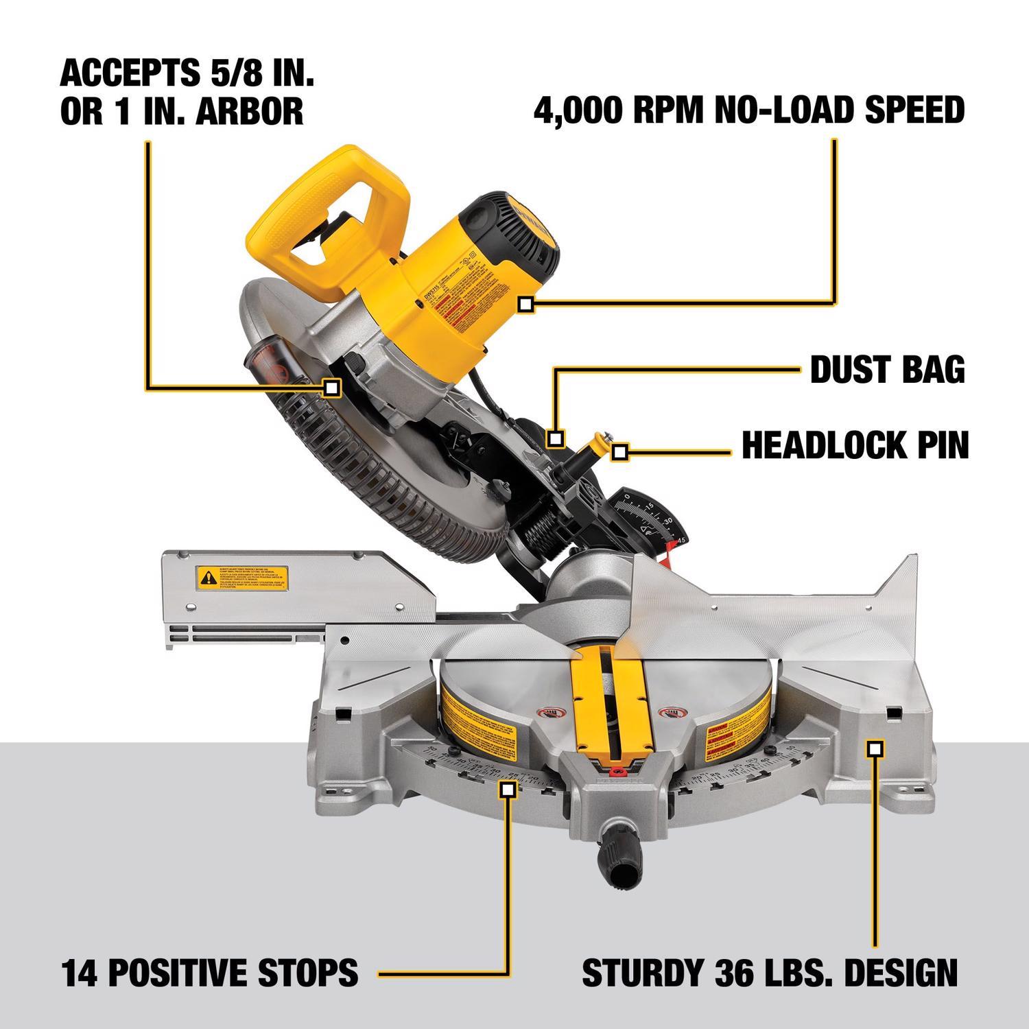 DeWalt 15 amps 12 in. Corded Compound Miter Saw