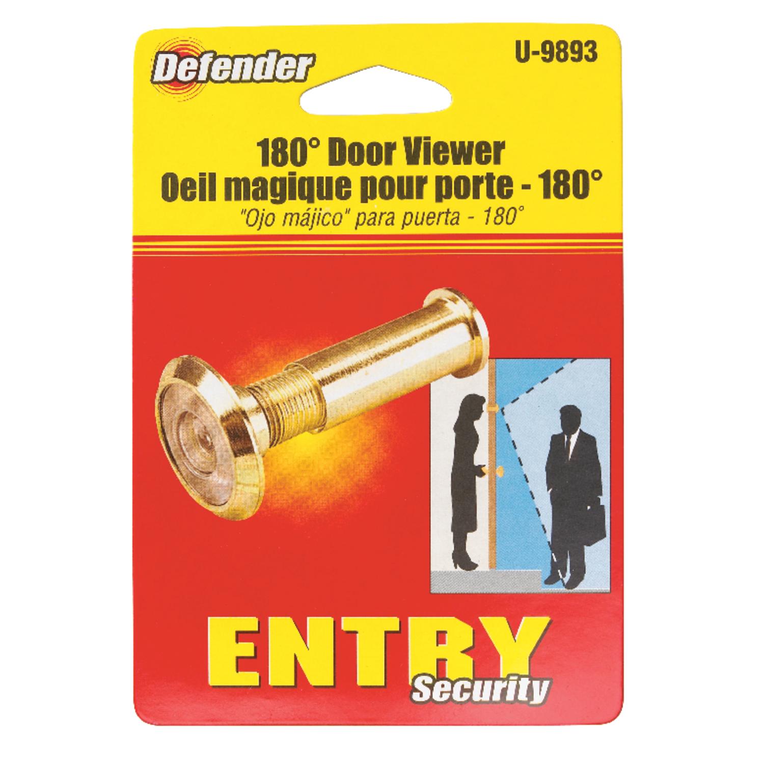 Prime-Line 0.56 in. D 180 deg Polished Brass Brass Door Viewer