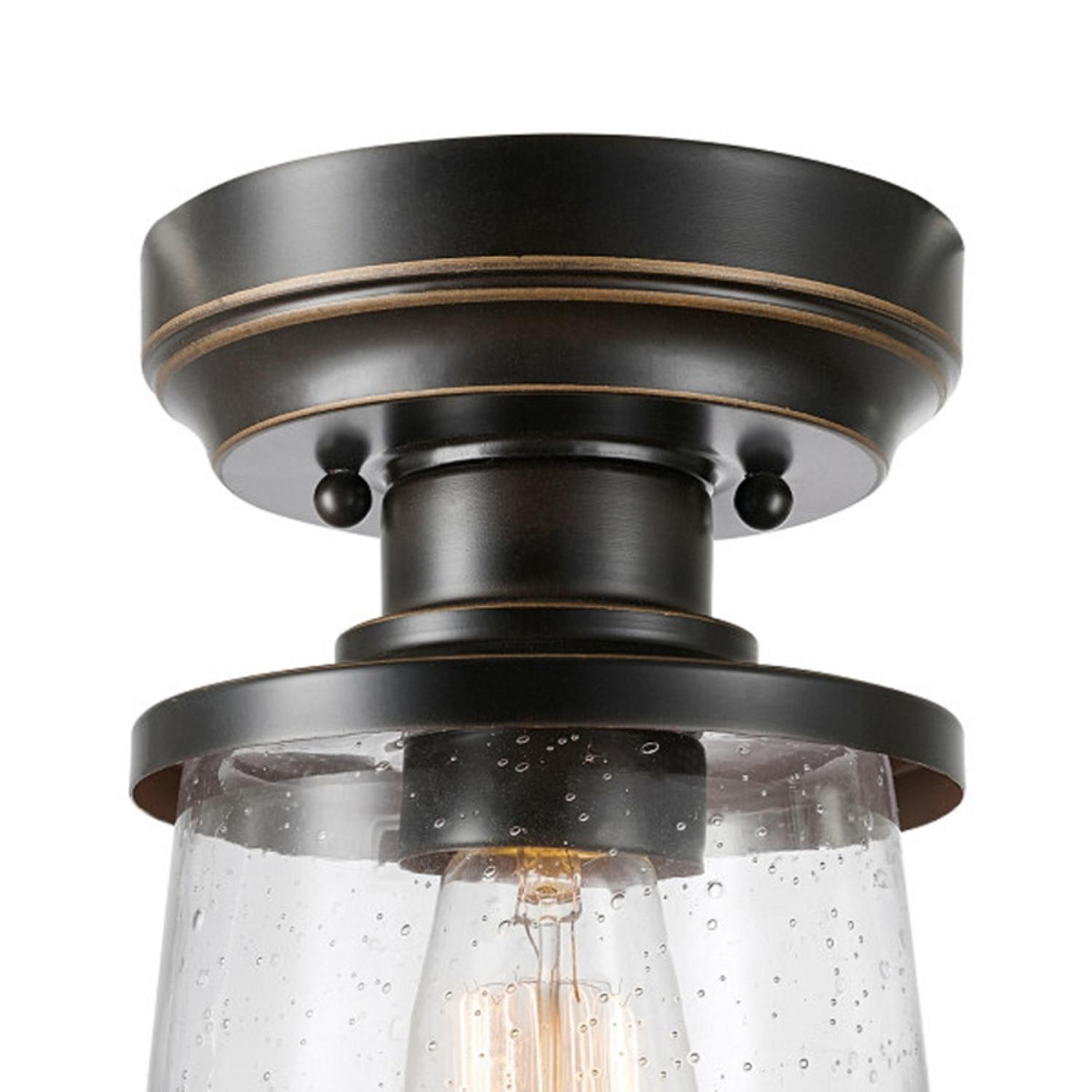 Globe Electric Charlie 9.6 in. H X 6.7 in. W X 6.7 in. L Oil Rubbed Bronze Ceiling Light