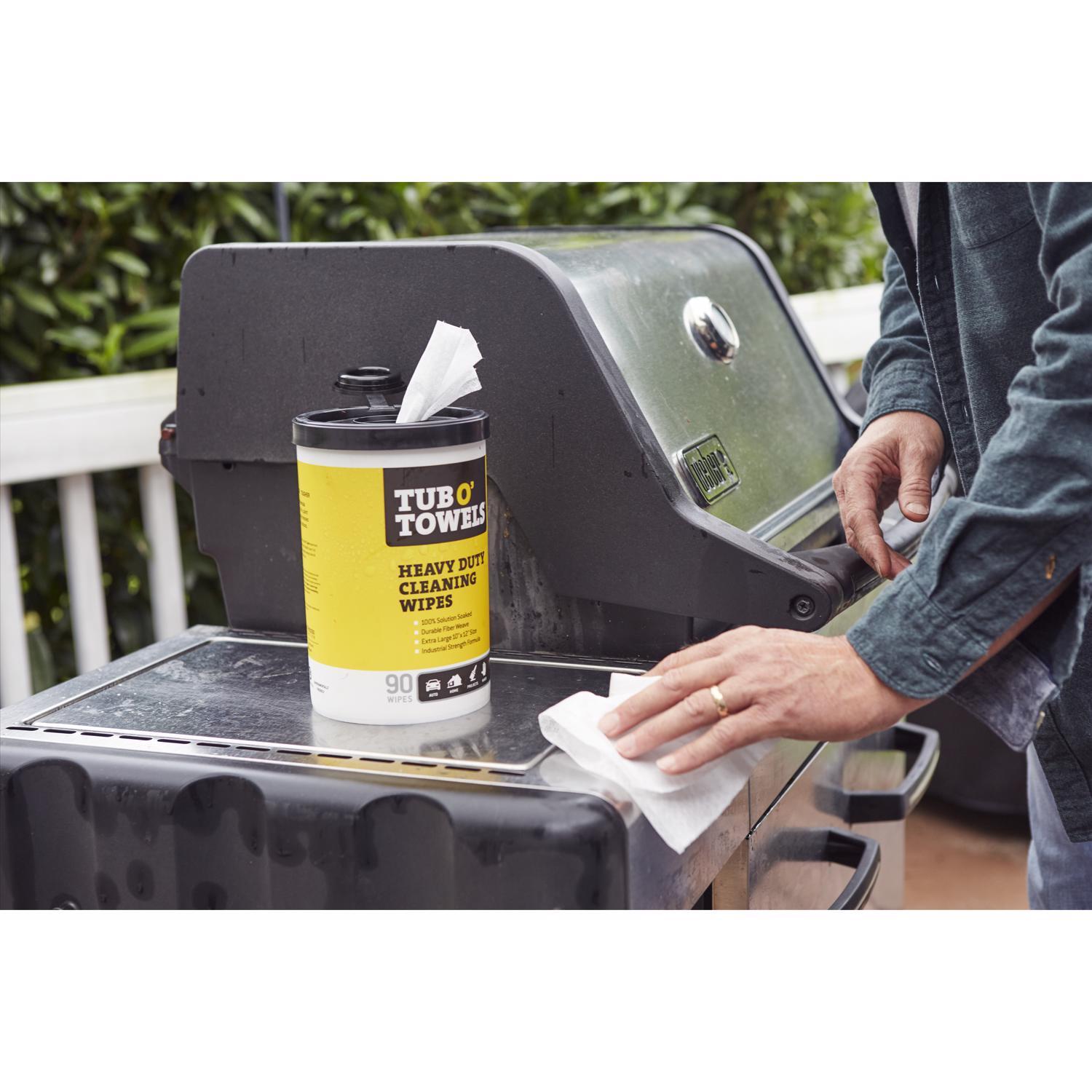 Tub O Towels Heavy Duty Fiber Weave Cleaning Wipes 12 in. W X 10 in. L 90 pk